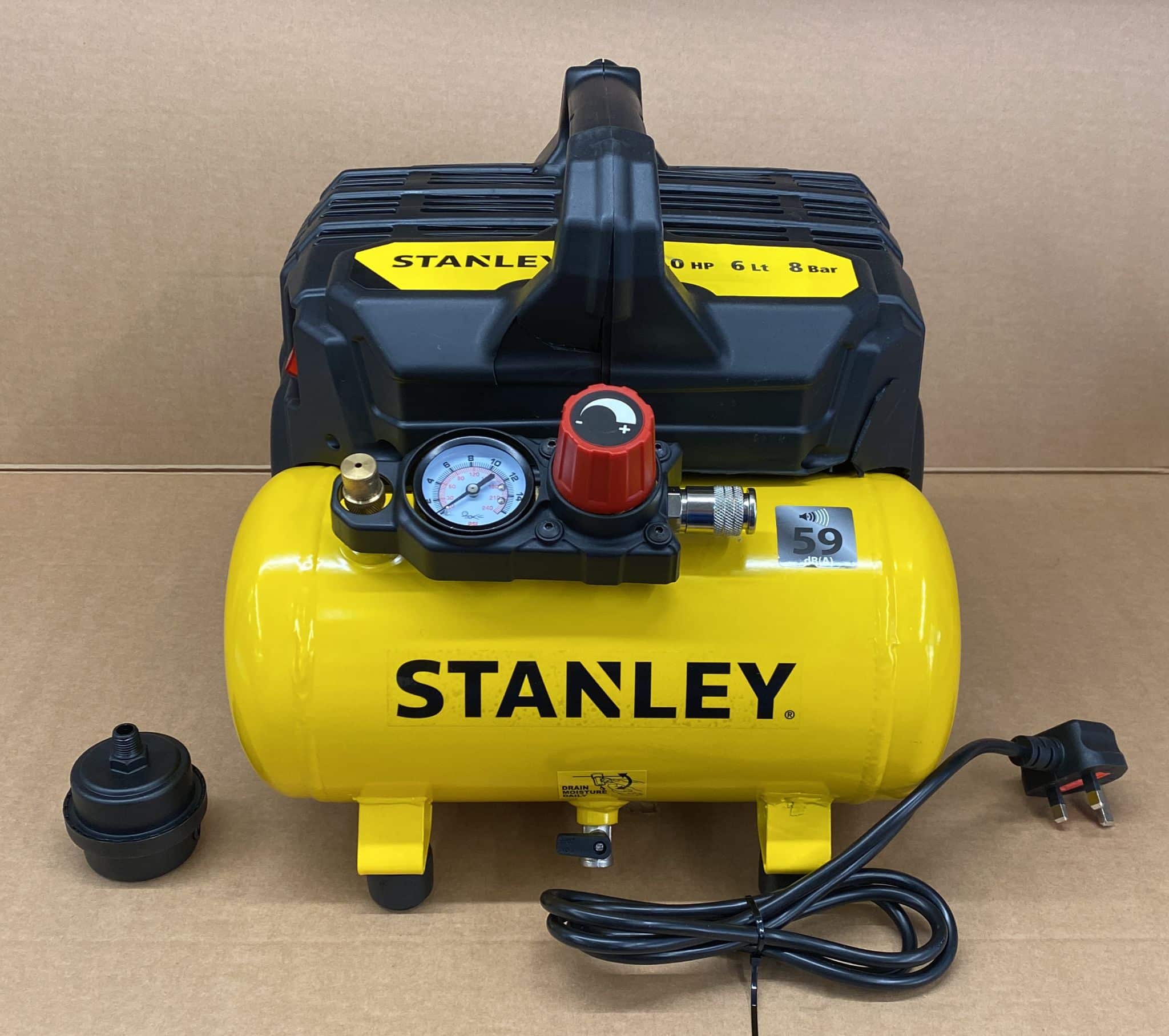 Stanley DST 100/8/6/SI 6L Silent Air Compressor 2418