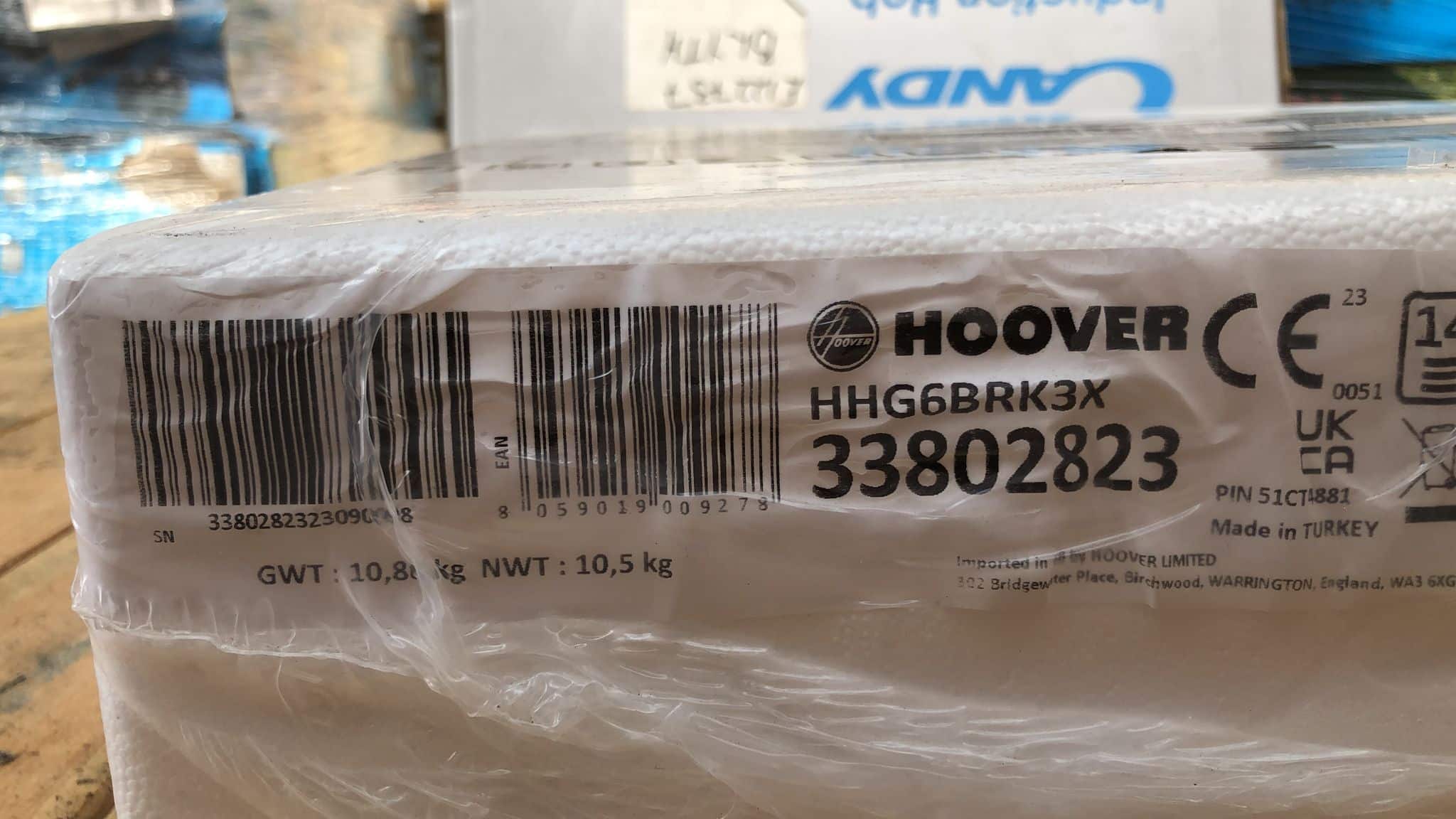 Hoover Gas Hob 4 Burner Stainless Steel - HHG6BRK3X 9278