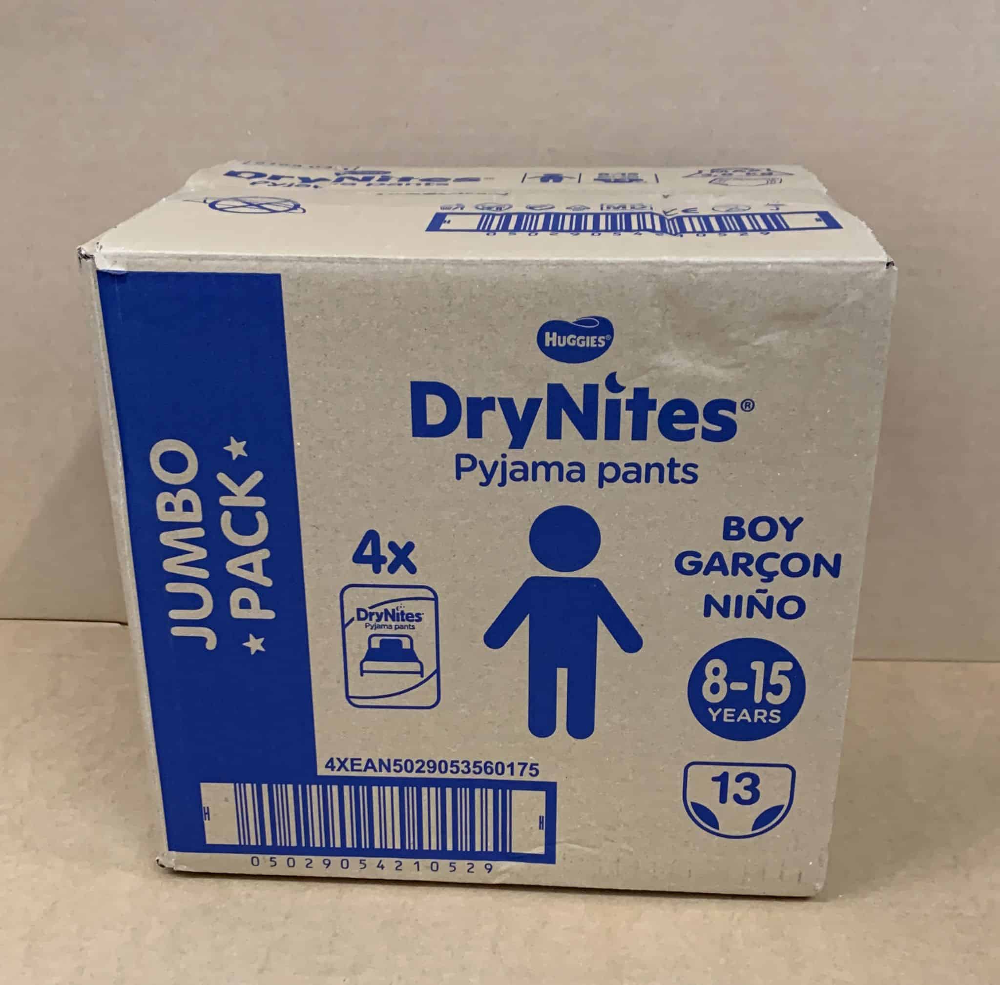 Huggies DryNites, Boys’ Pyjama Pants, Sizes 8-15 Years (52 Pants) 0529