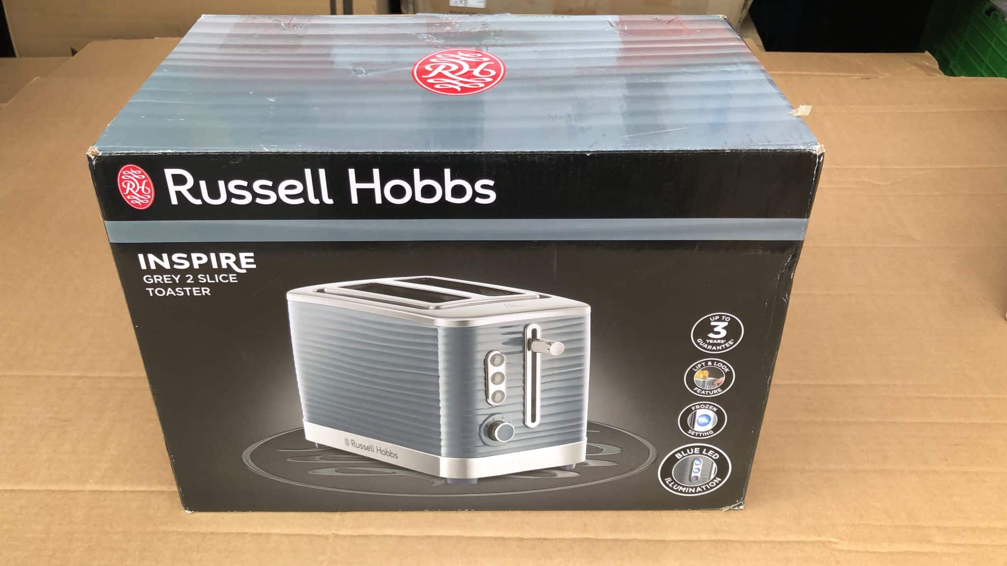 Russell Hobbs Inspire Grey 2 slice toaster 24373 0044