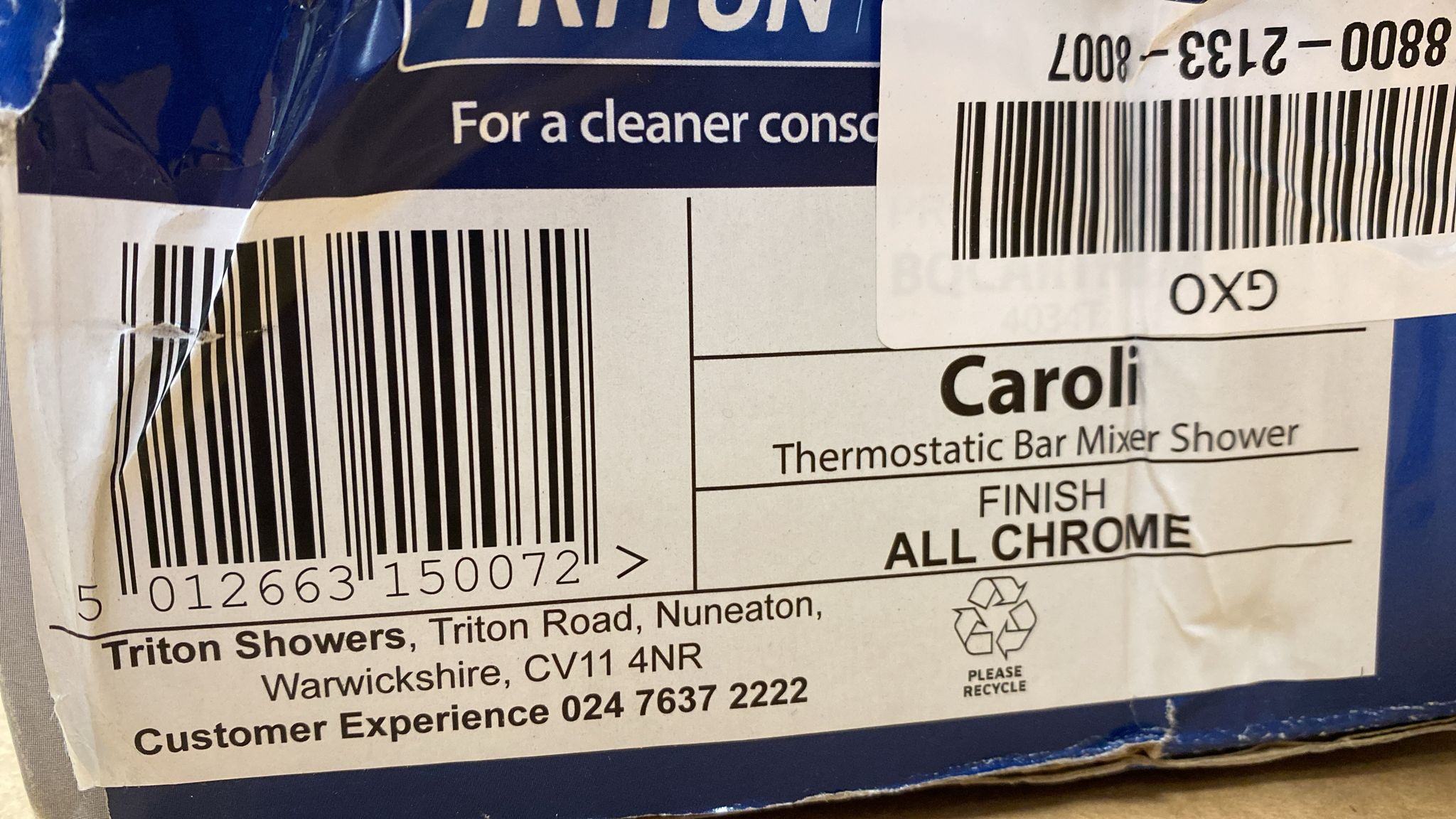 Triton Caroli Single-spray pattern Chrome effect Thermostatic Mixer Shower 0072
