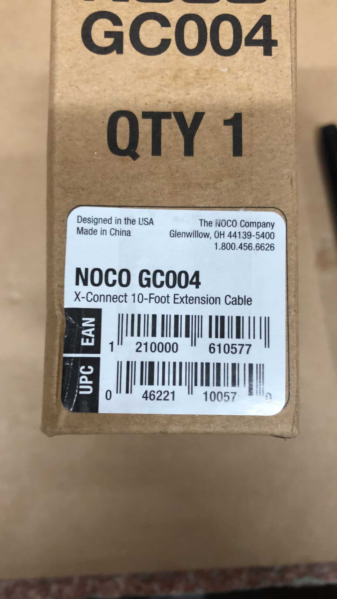 Genuine NOCO GC004 10ft 3m Extension Cable for G750 G1100 G3500 G7200 Chargers 0570