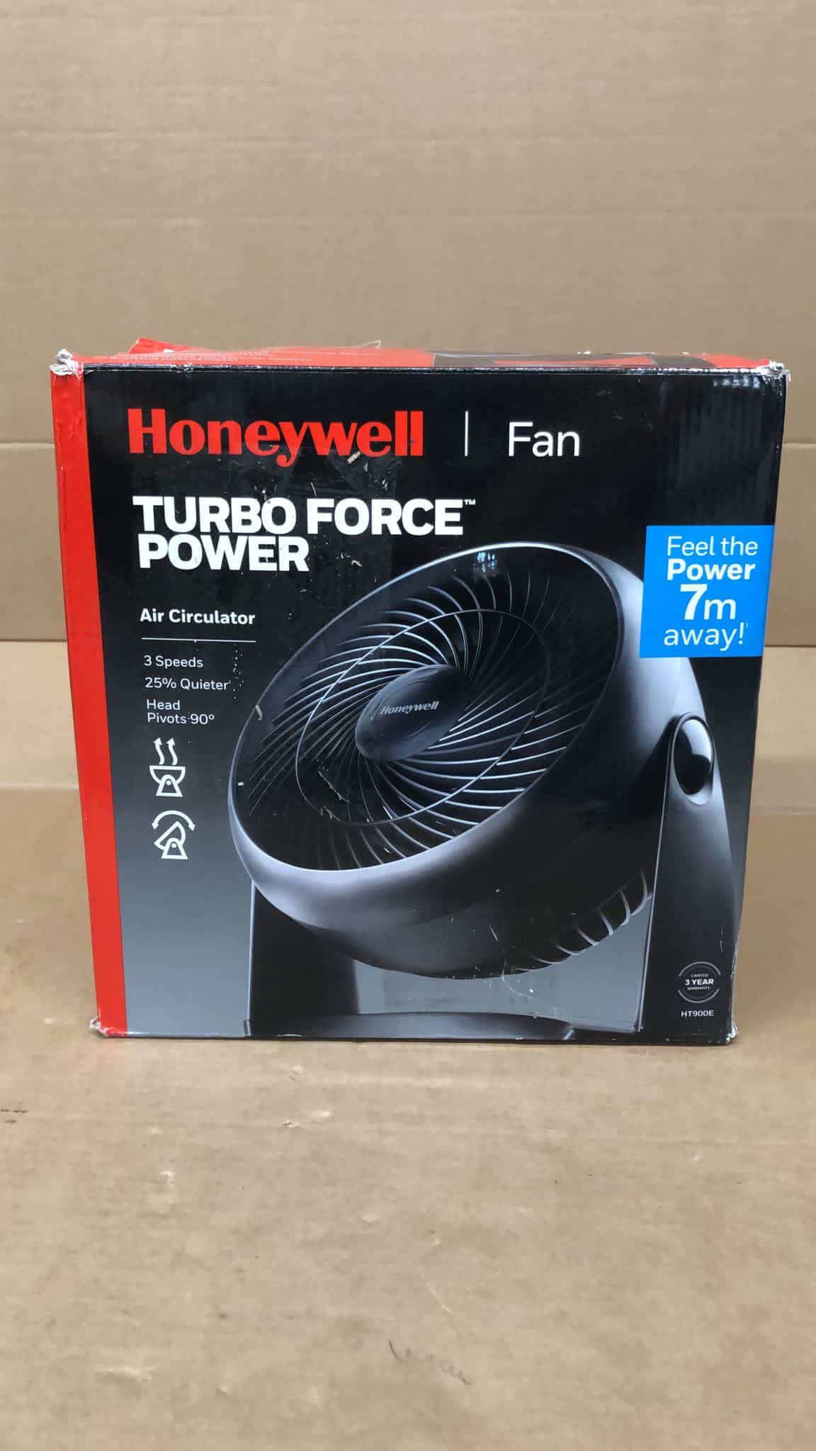 Honeywell Turbo Fan Wall Mountable 3 Speed, HT900 3572