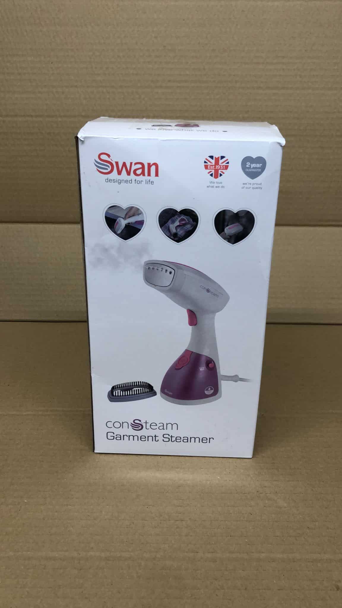 Swan, SI12020N, Handheld Garment Steamer, Lightweight and Compact, 1100W, Iron-8201