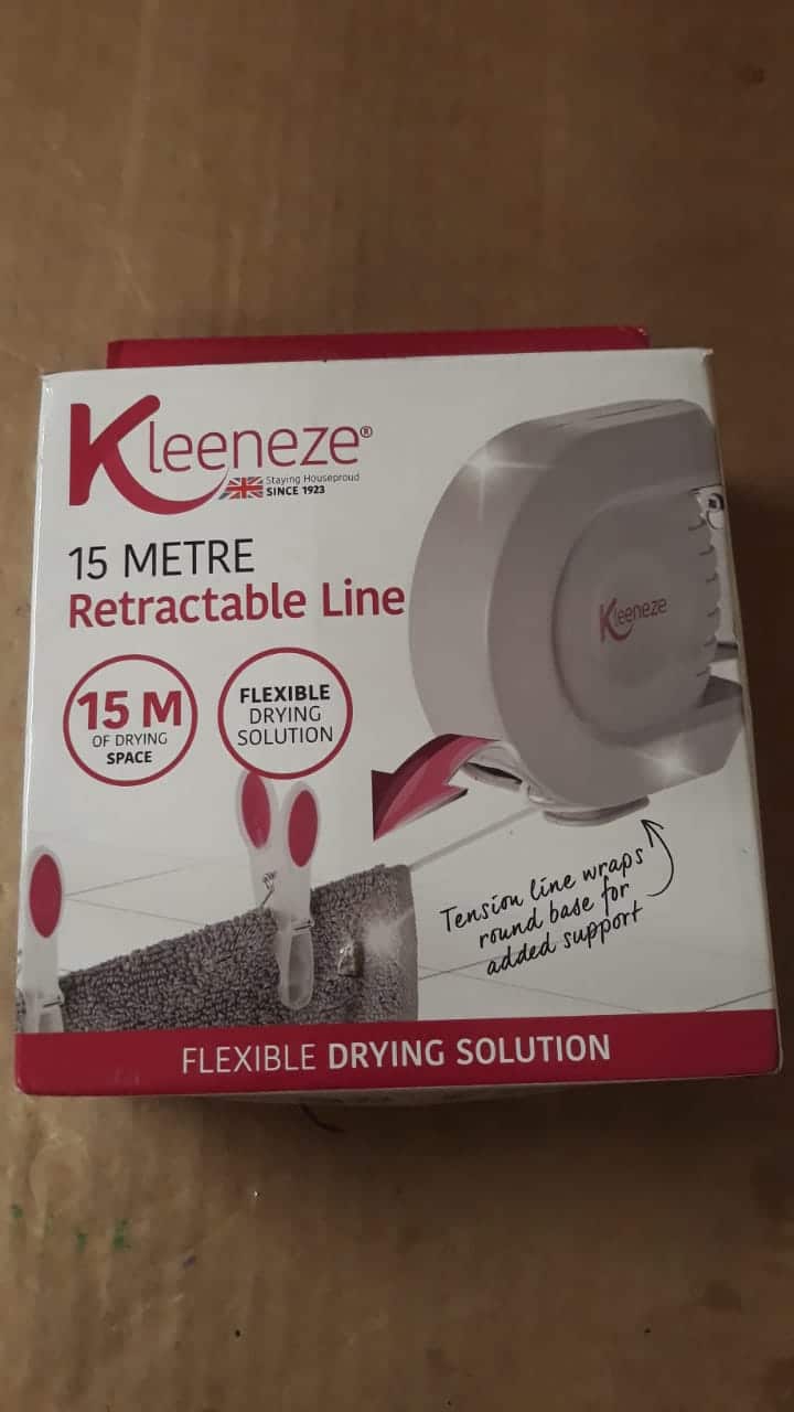 Kleeneze KL064318EU 15 Metre Retractable Washing Line 4318