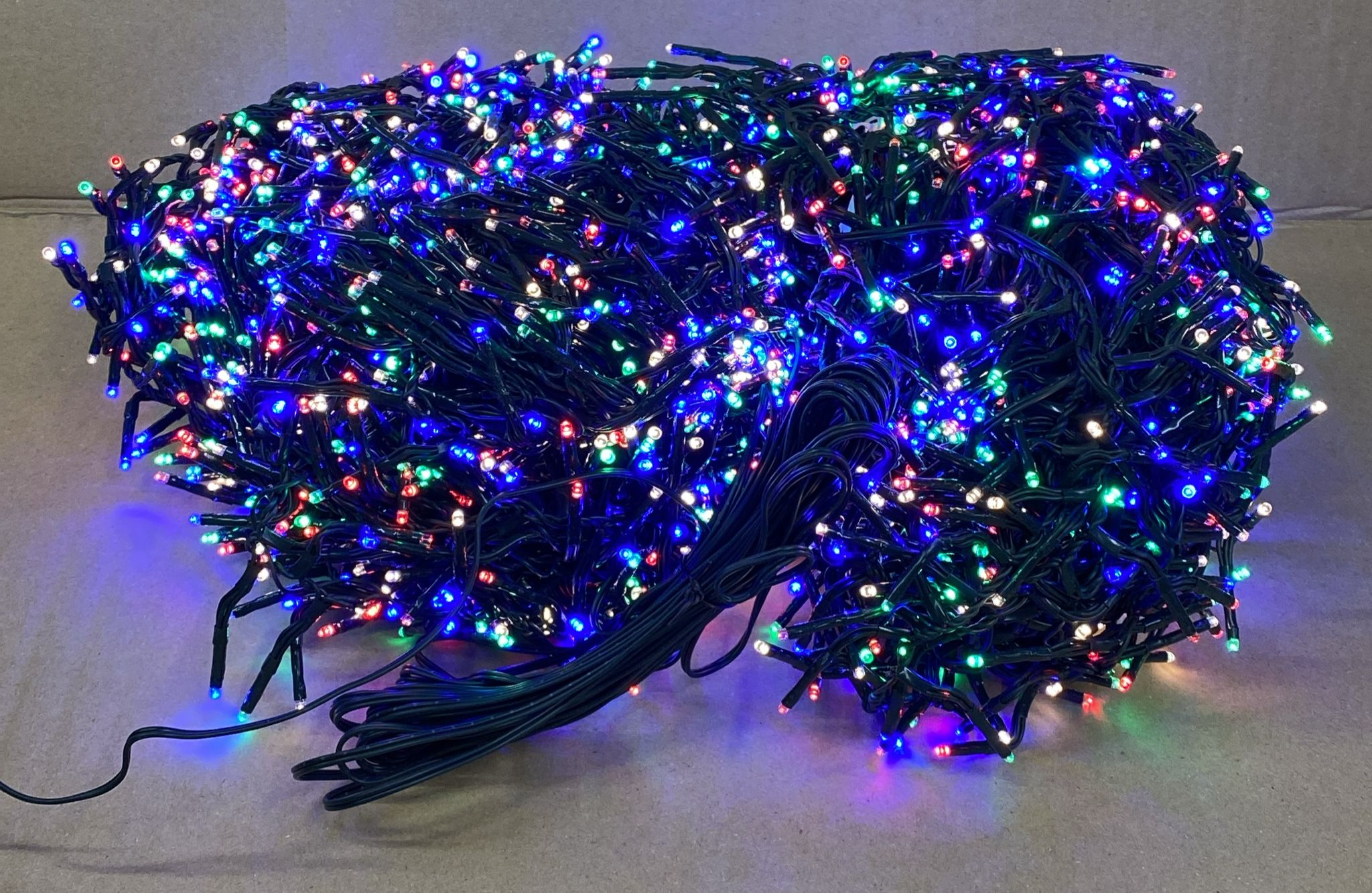 3000 Multicolour Cluster LED String lights with Green cable 7736