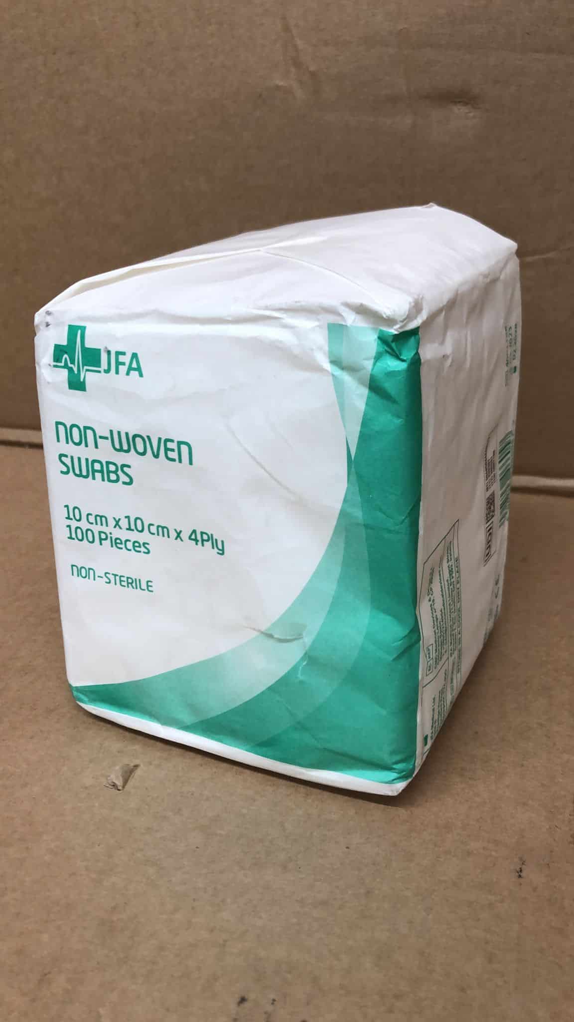 JFA Medical Premium Non-Woven Gauze Swabs 10cm x 10cm - Pack of 100 36057