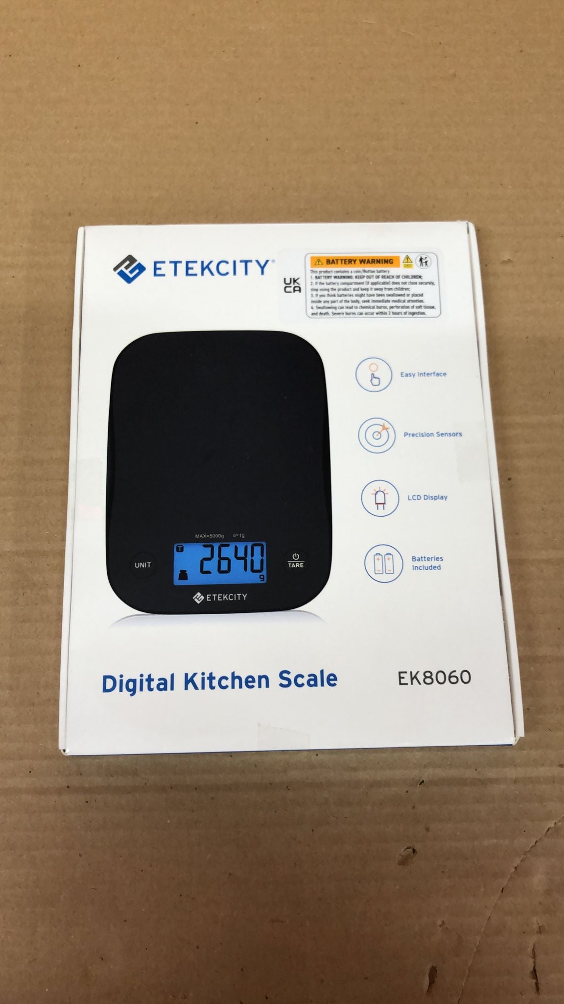 Etekcity Food Kitchen Scale, Digital Mechanical Weighing Scale, Grams and Oz for Weight Loss,Cooking, and Baking, Black 8060