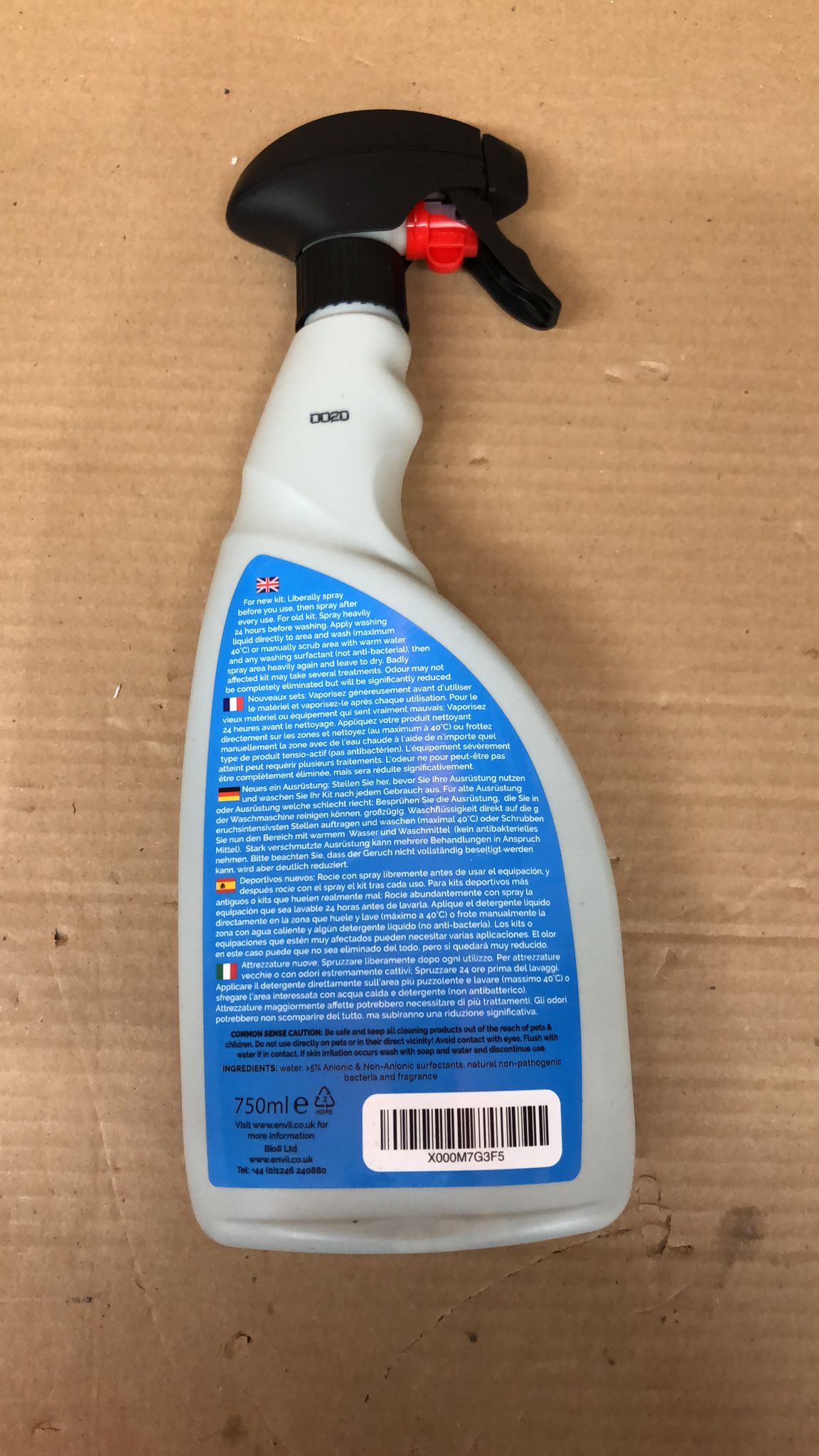 Envii Kit Fresh – Natural Shoe Deodorizer Spray – Shoe Odour Eliminator – Trainer & Football Boot Deodoriser (750ml) 0020
