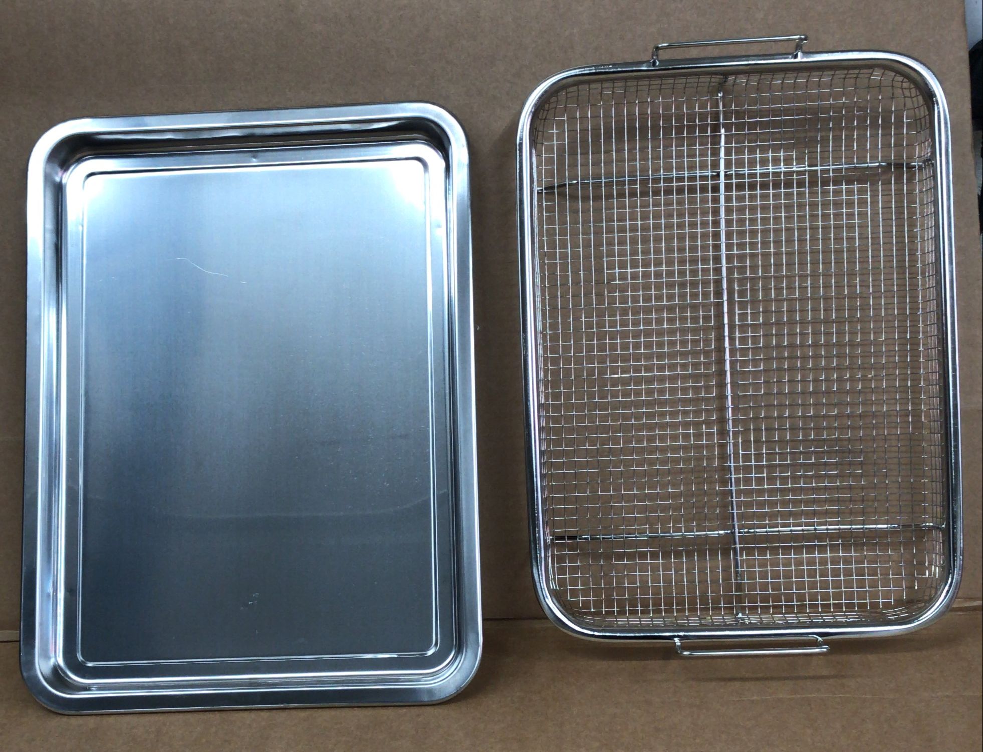 Air Fryer Rack Crisper Tray and Basket-Stainless Steel-4321