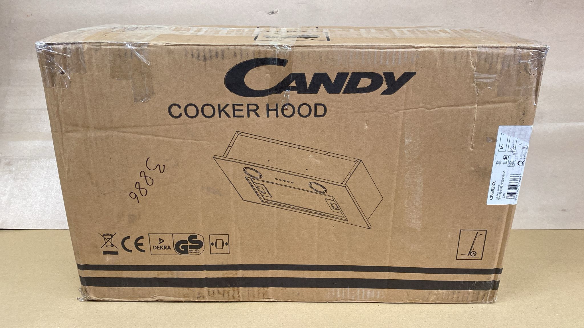 Candy Canopy Cooker Hood Stainless Steel 52 cm CBG52SX-3886D