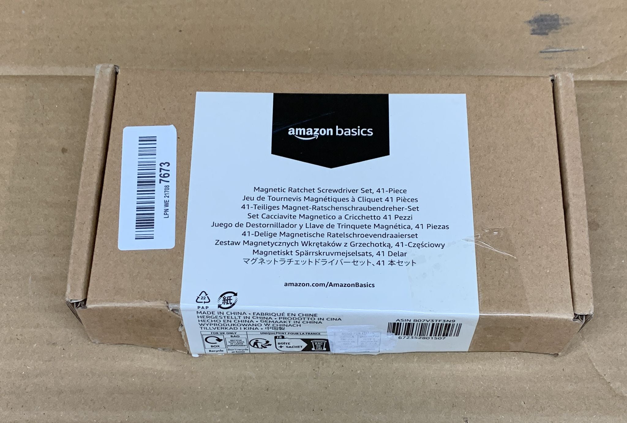 Amazon Basics-Screwdriver Set-Magnetic Ratchet 41-Piece 1507