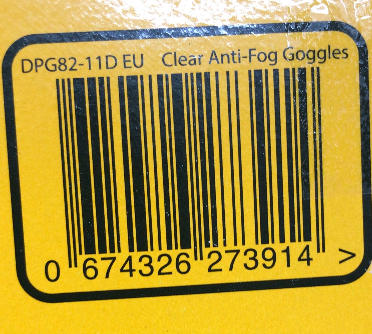 Dewalt Concealer DPG82 Safety Goggles - Clear/Black/Yellow (DPG82-11D EU) 3914