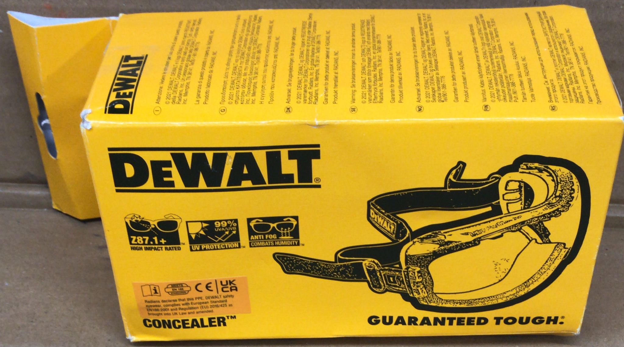 Dewalt Concealer DPG82 Safety Goggles - Clear/Black/Yellow (DPG82-11D EU) 3914