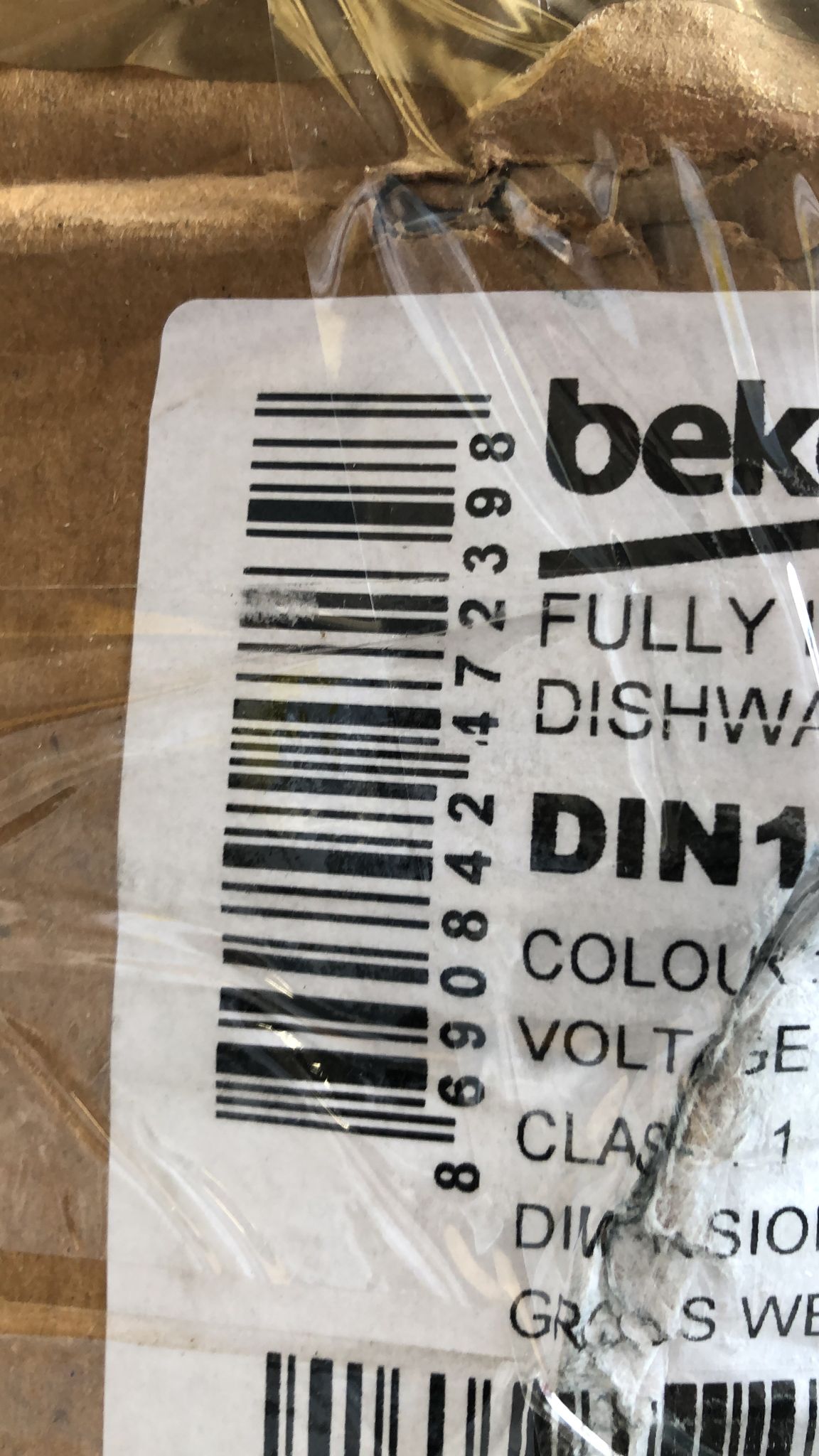 Beko-Integrated Dishwasher-Full size-DIN15322-2398
