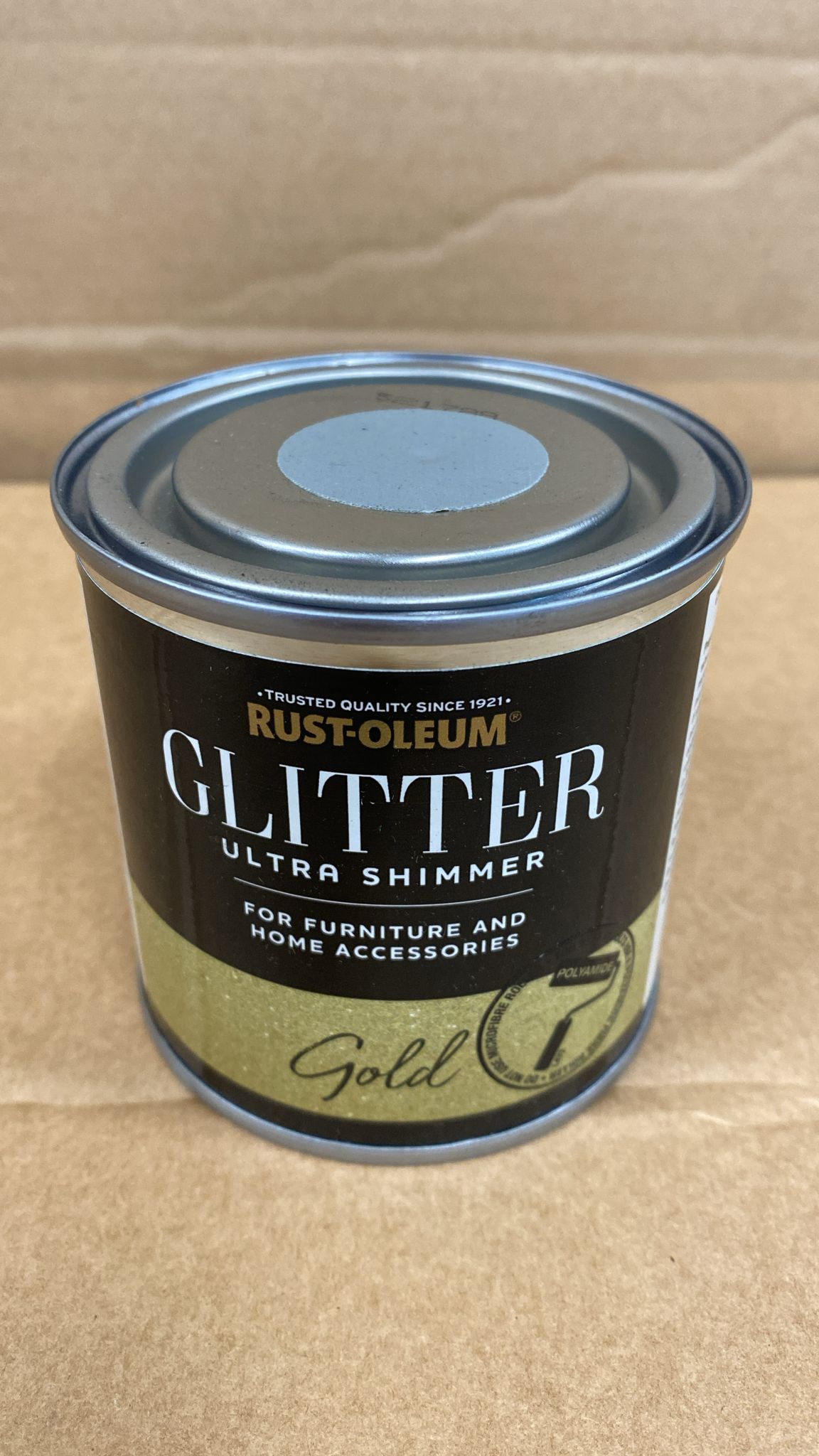 Rust-Oleum-Paint glitter,Topcoat-Gold 250ml 9659