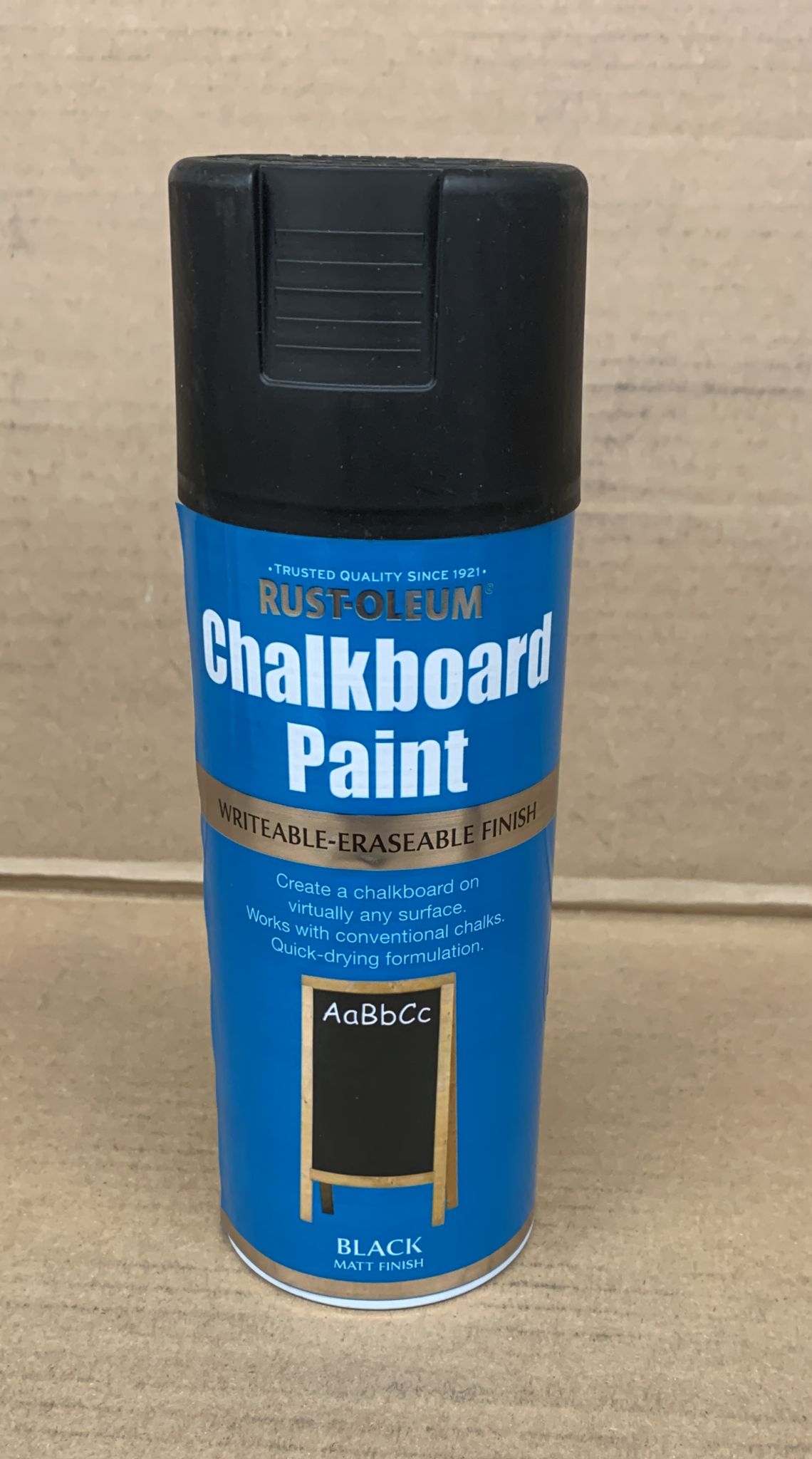 Rust-Oleum Chalkboard Black Matt Multi-surface Spray paint, 400ml 0596