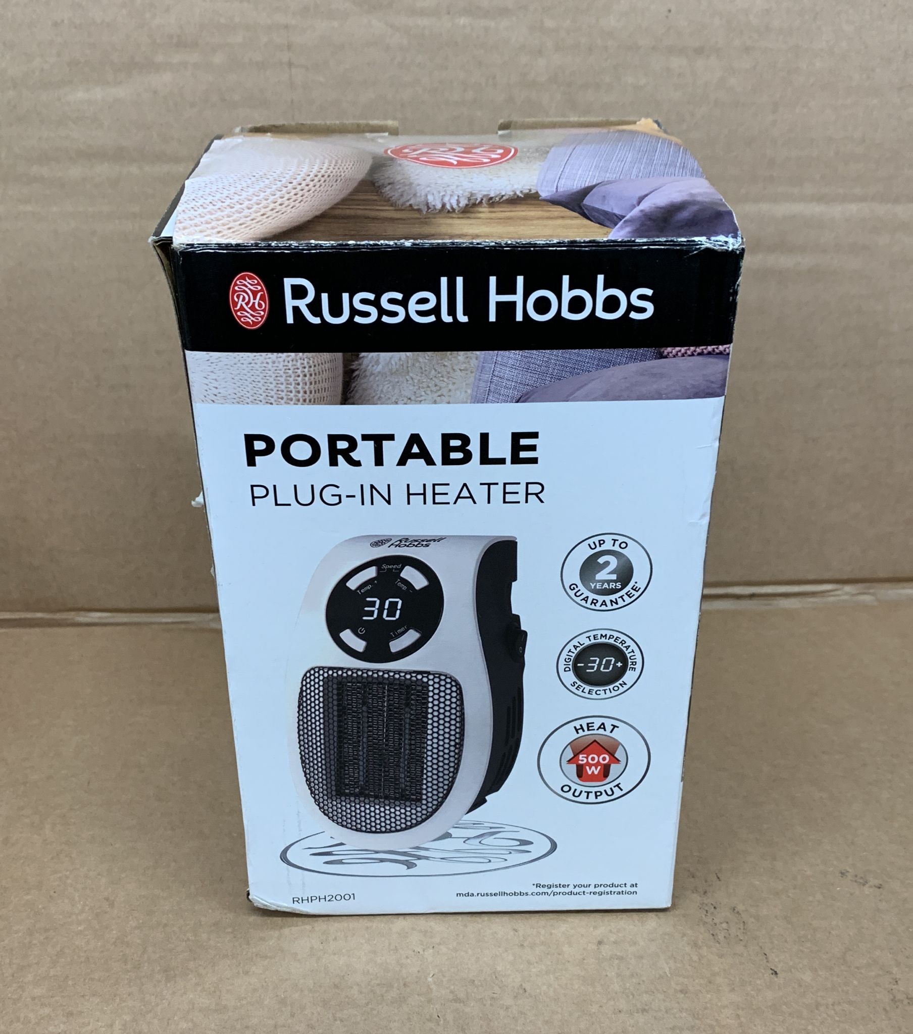 Russell Hobbs Electric Ceramic Heater Plug  RHPH2001-7794