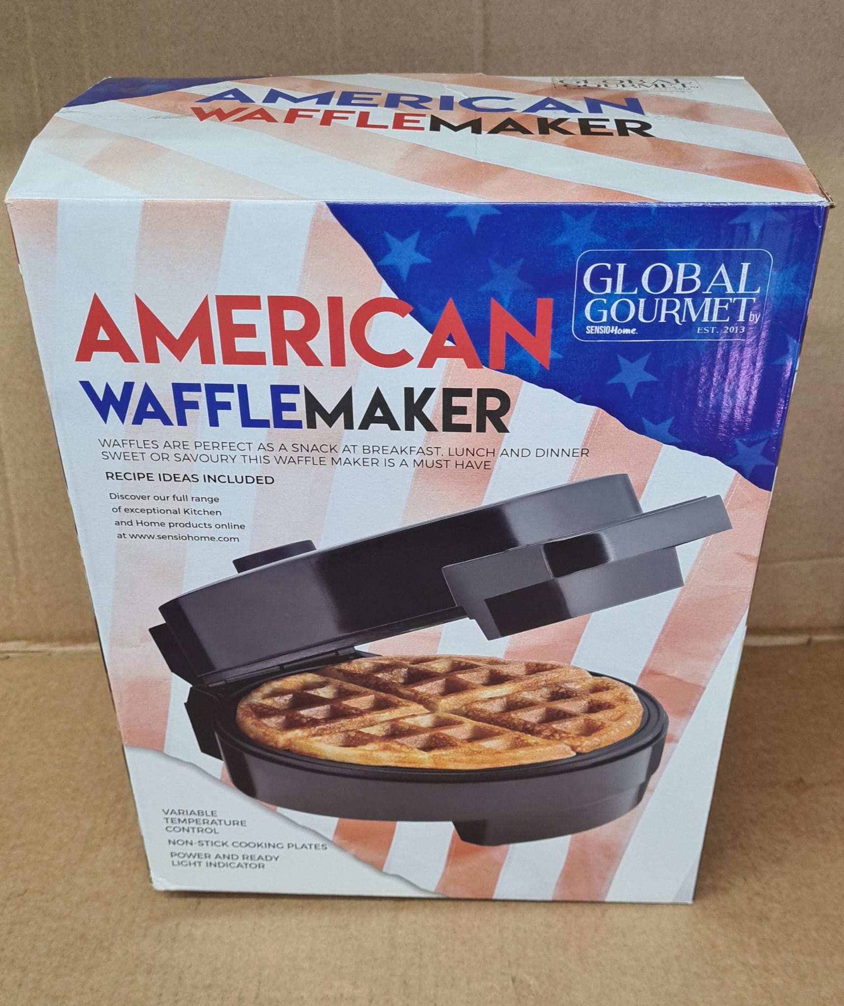GLOBAL GOURMET American Waffle Maker Iron Machine-1921