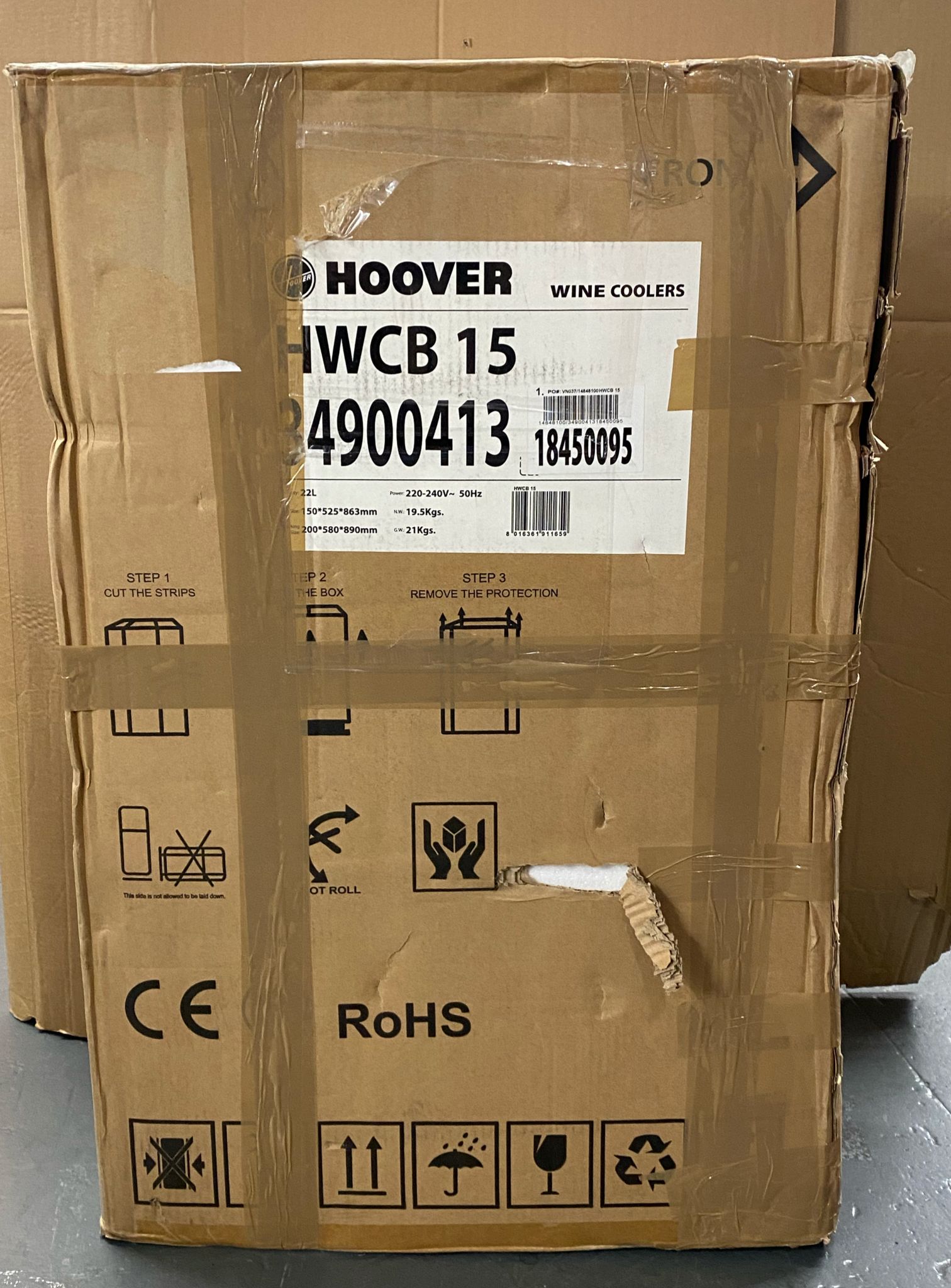 Hoover HWCB15UK Freestanding Wine Cooler,Black-1659D