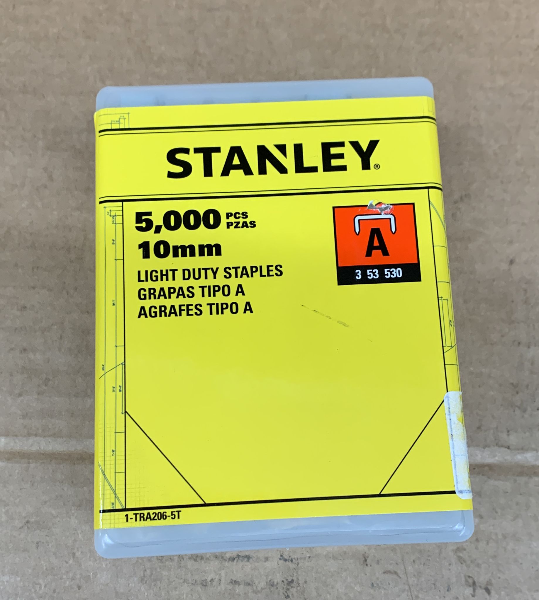 Stanley 1-TRA206-5T Type A Staples, Silver-8745