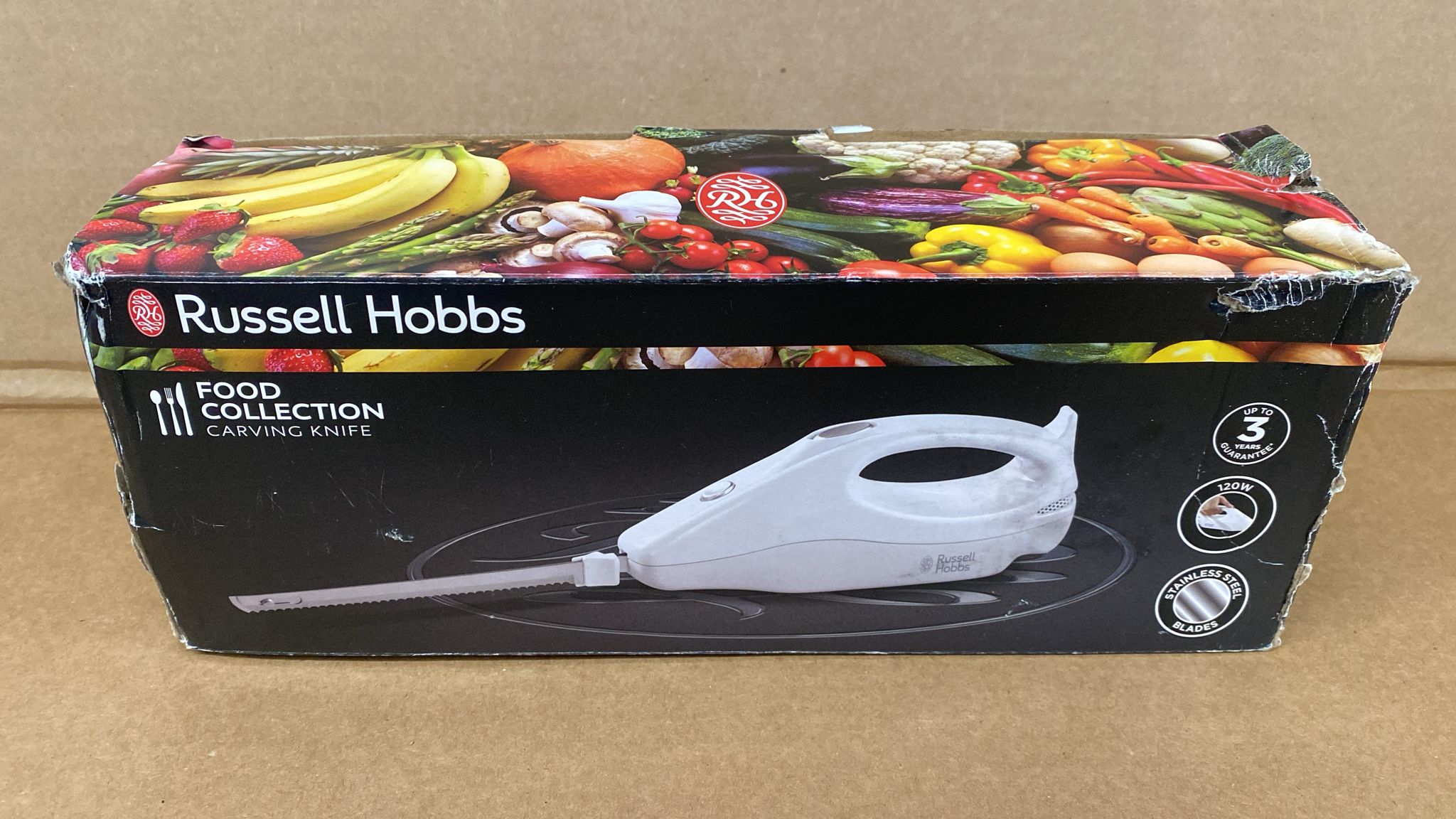 Russell Hobbs Electric Carving Knife Removable Blades White-5972no