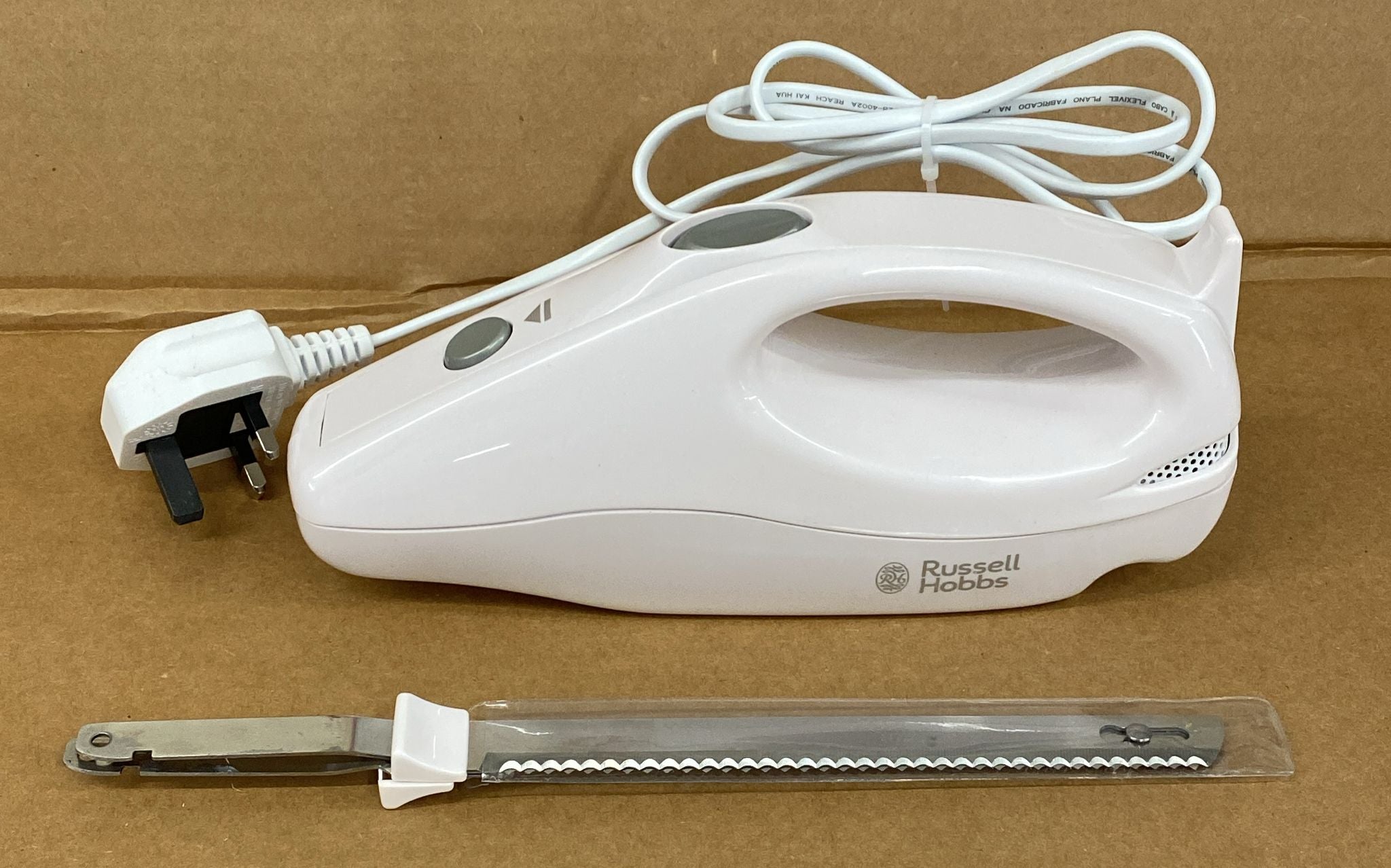 Russell Hobbs Electric Carving Knife Removable Blades White-5972no