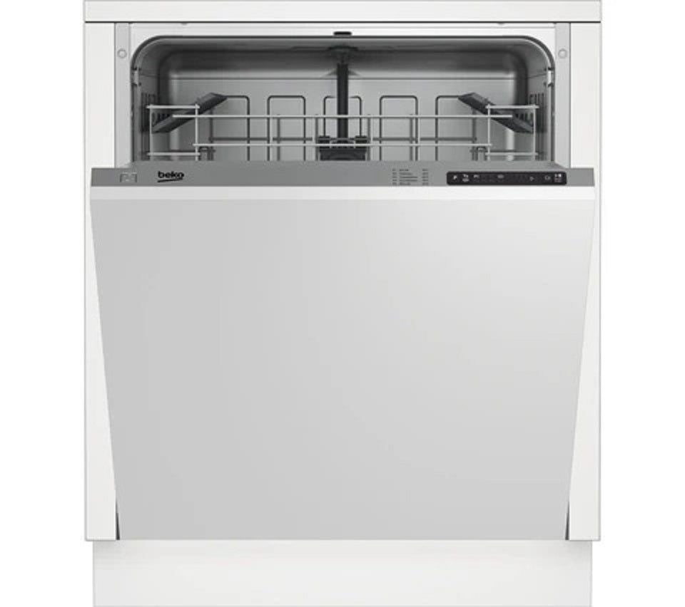 Beko DIN15Q20 Integrated Black & white Full size Dishwasher X-Display 7402