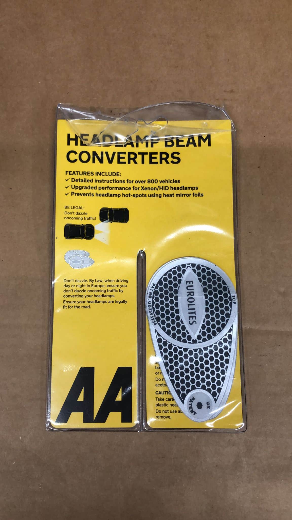 AA Car Headlamp Headlight Beam Converters Adaptors Benders AA8338-8338