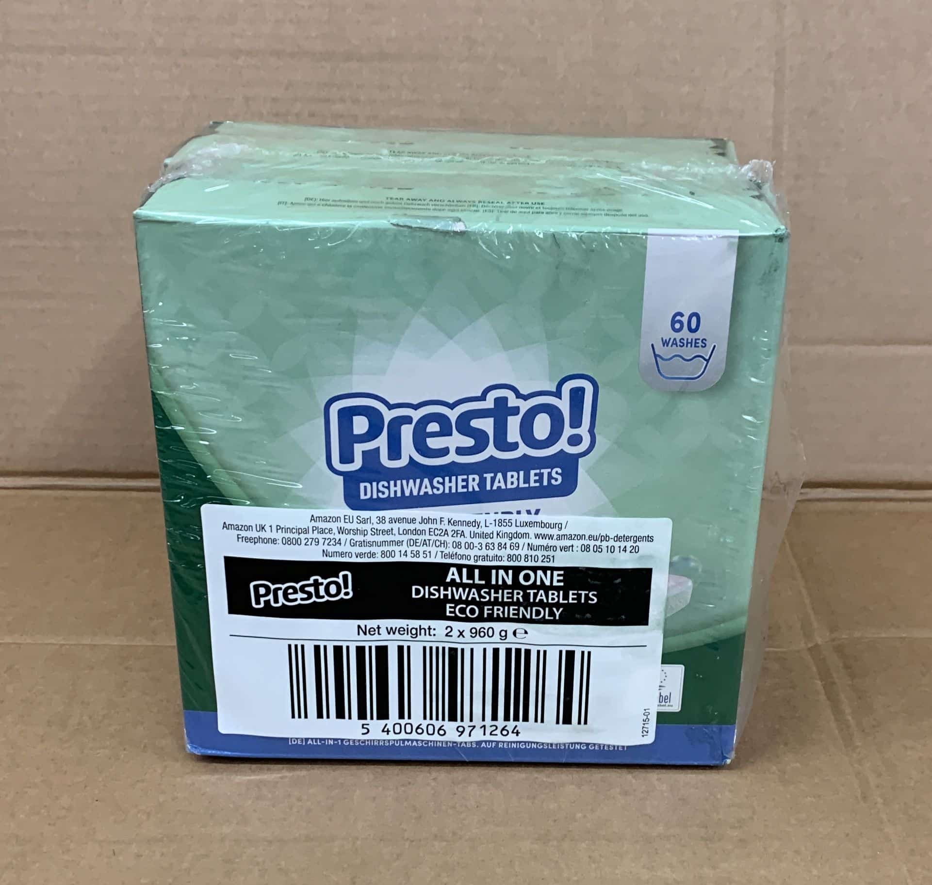 Amazon Brand - Presto! All in One Eco Dishwasher Tablets,Pack of 120-1264