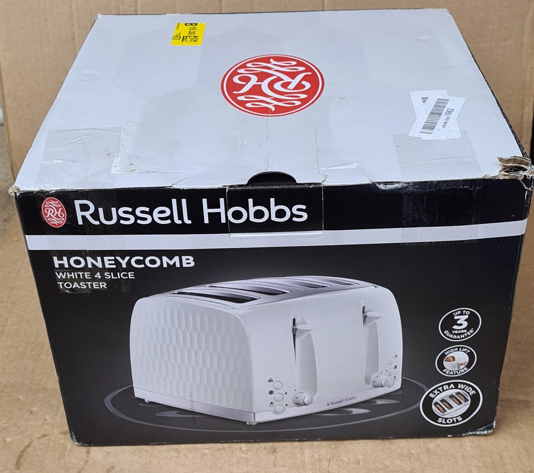 Russell Hobbs 26070 Honeycomb White 4-Slice Toaster-5131