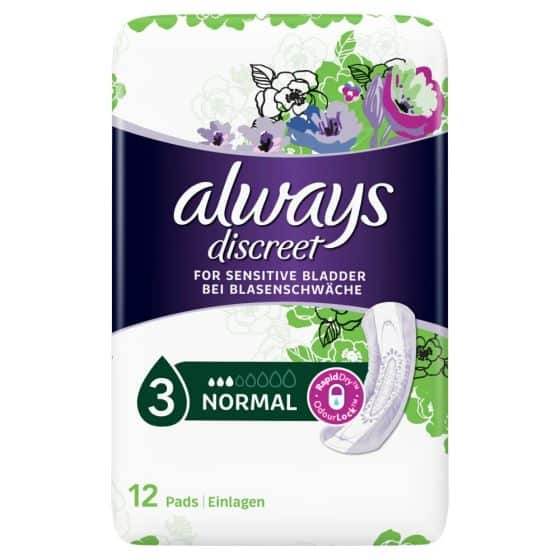 2x Always Discreet Pads Normal - Pack of 12 (2 packs) 5964