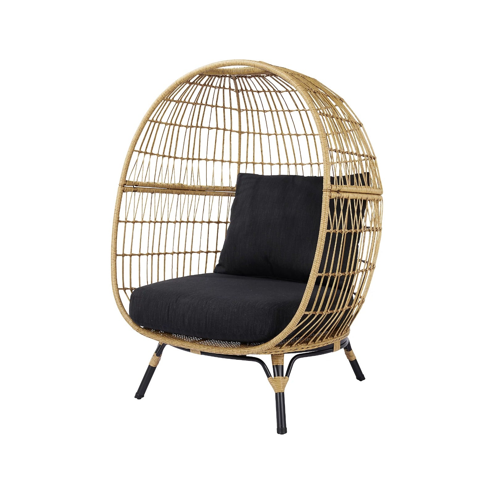 GoodHome Apolima Rattan effect Egg Chair Garden Furniture 1083