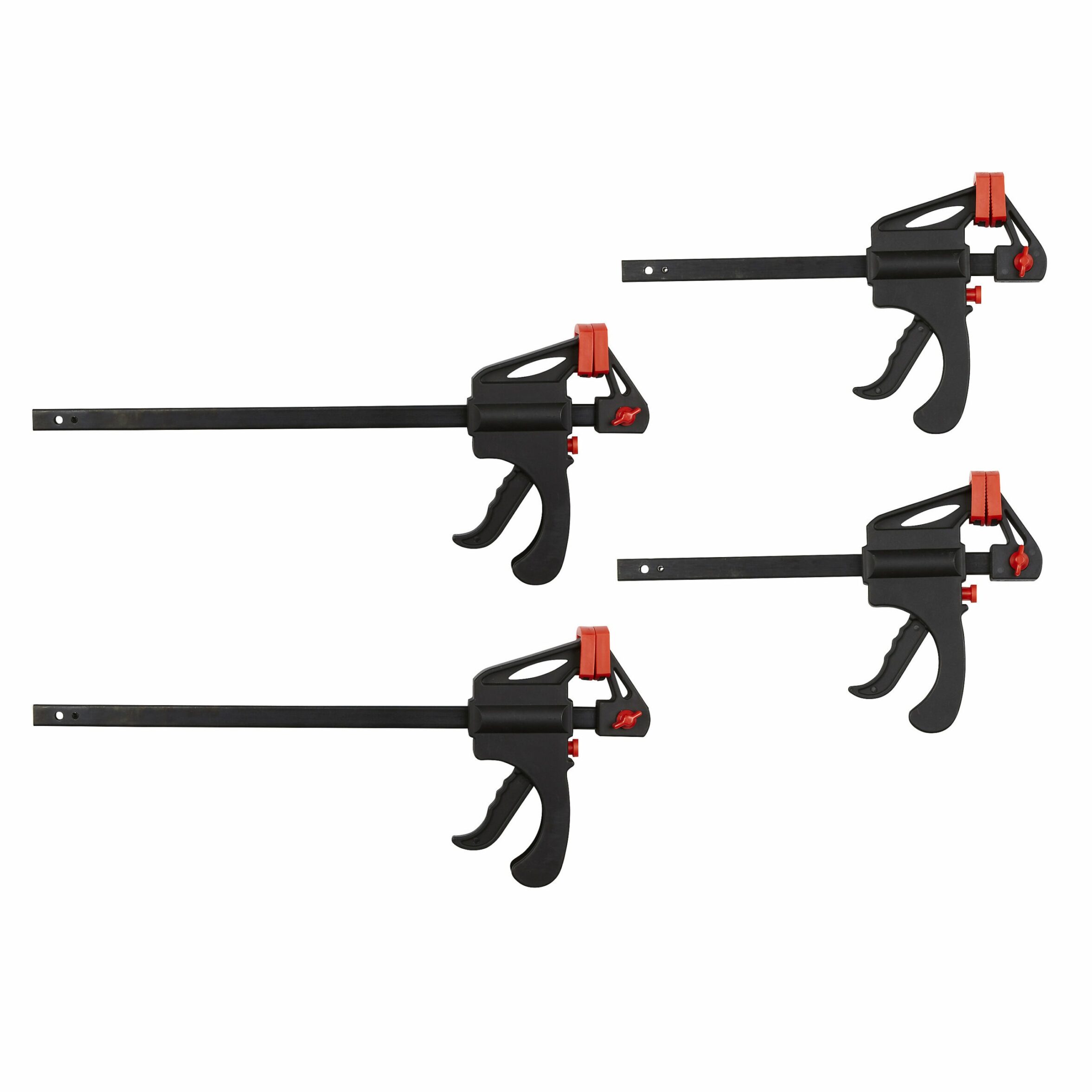 4x Soft-Padded Jaw Bar Clamp, 150mm & 300mm Quick Release Ratchet Set 9639