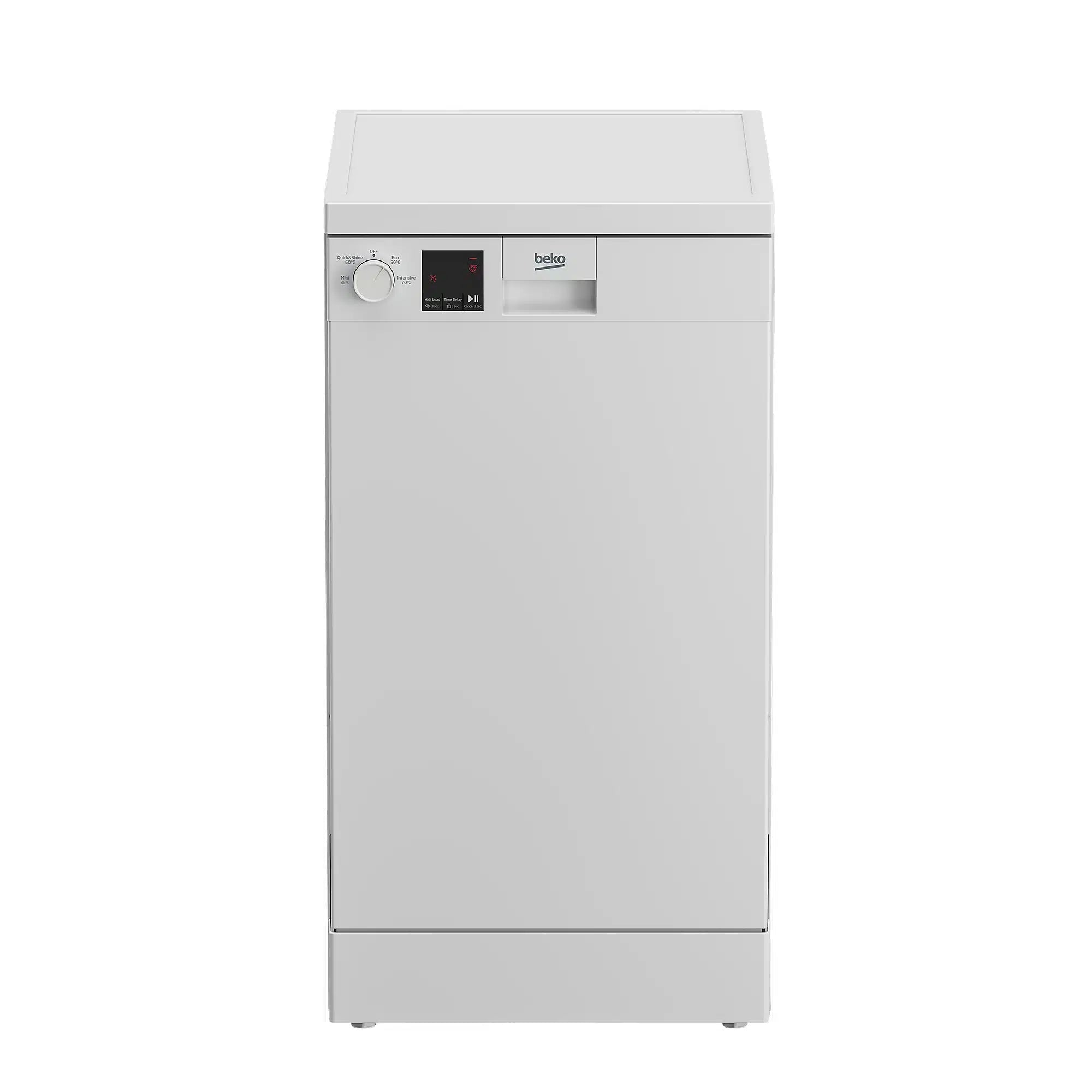 Beko DVS05Q20W Freestanding Slimline Dishwasher - White 7006