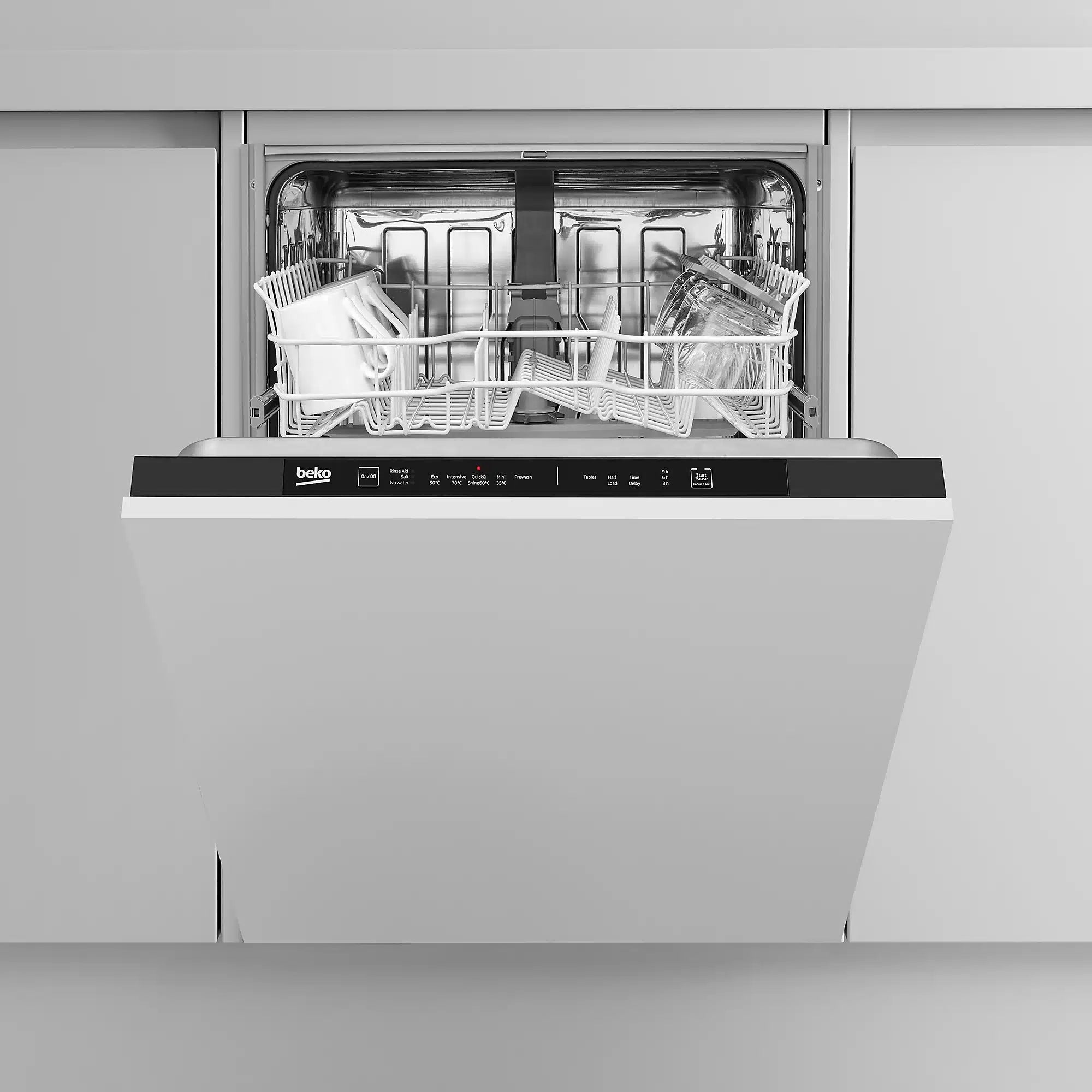 Beko DIN15Q10 Integrated White Full size Dishwasher- 6411