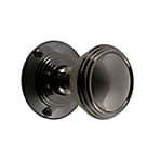 Black Iridium effect Brass Round Door knob (Dia)55.66mm, Pair 0318
