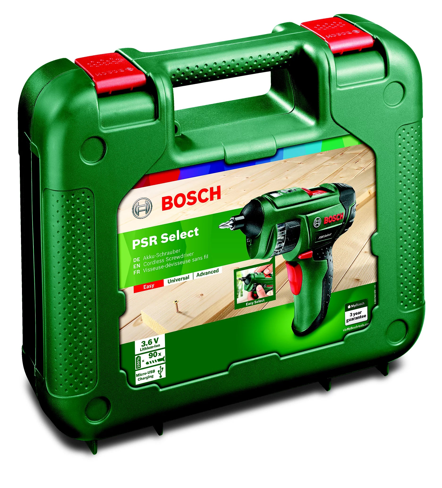 Bosch PSR Select 3.6V 1.5 Li-ion Cordless Screwdriver 7262D