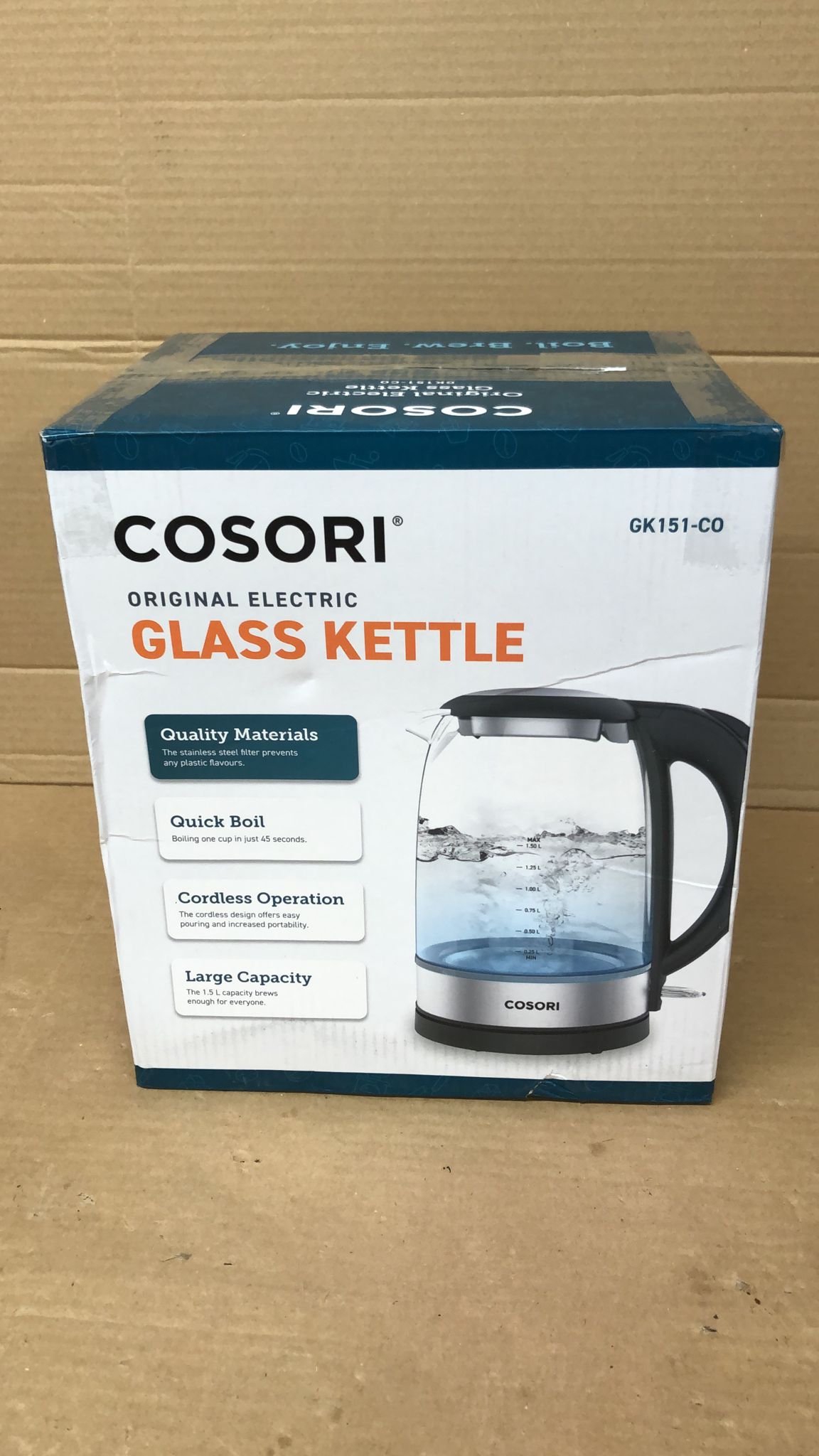 cosori electric Kettle Glass, Fast Boil Quiet - 8390