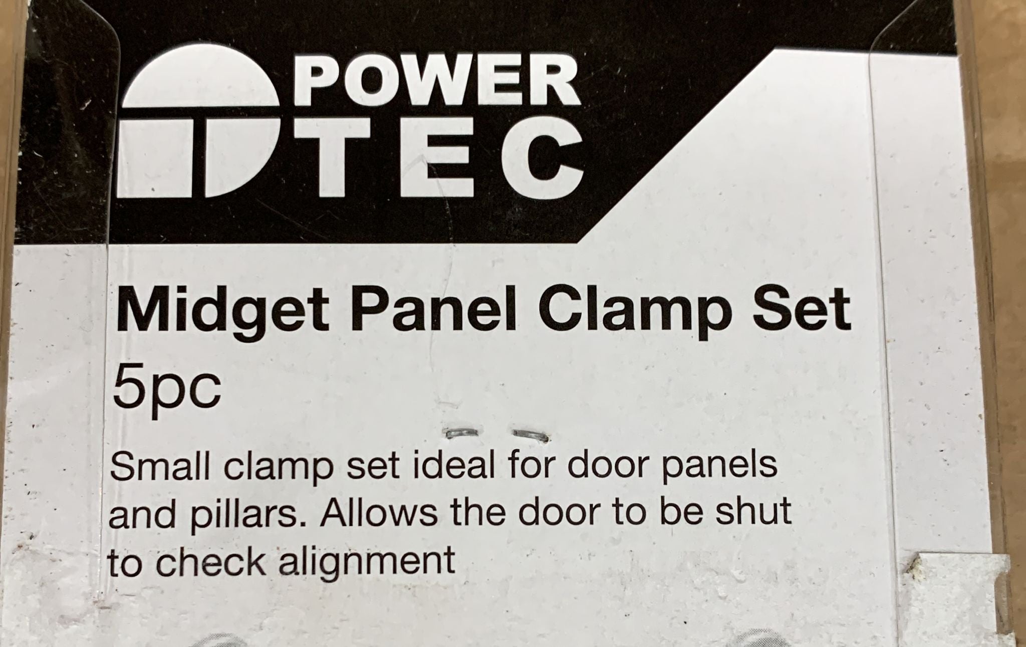 PowerTec 92299 Midget Panel Clamp Set 5pc, Black-A129