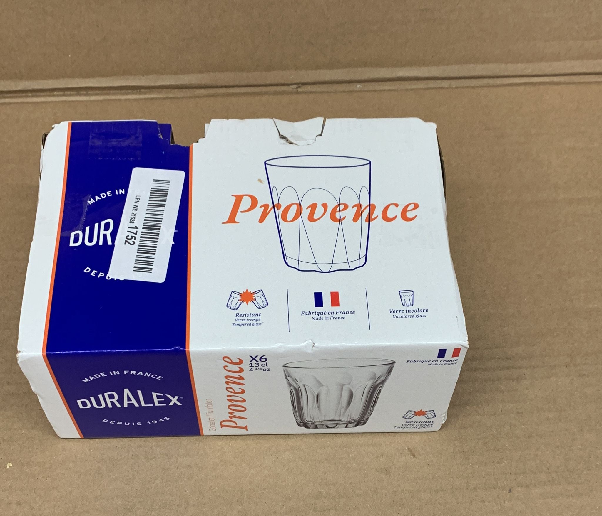 Duralex Provence Tumblers 4.6oz / 130ml (Box of 6)-1186