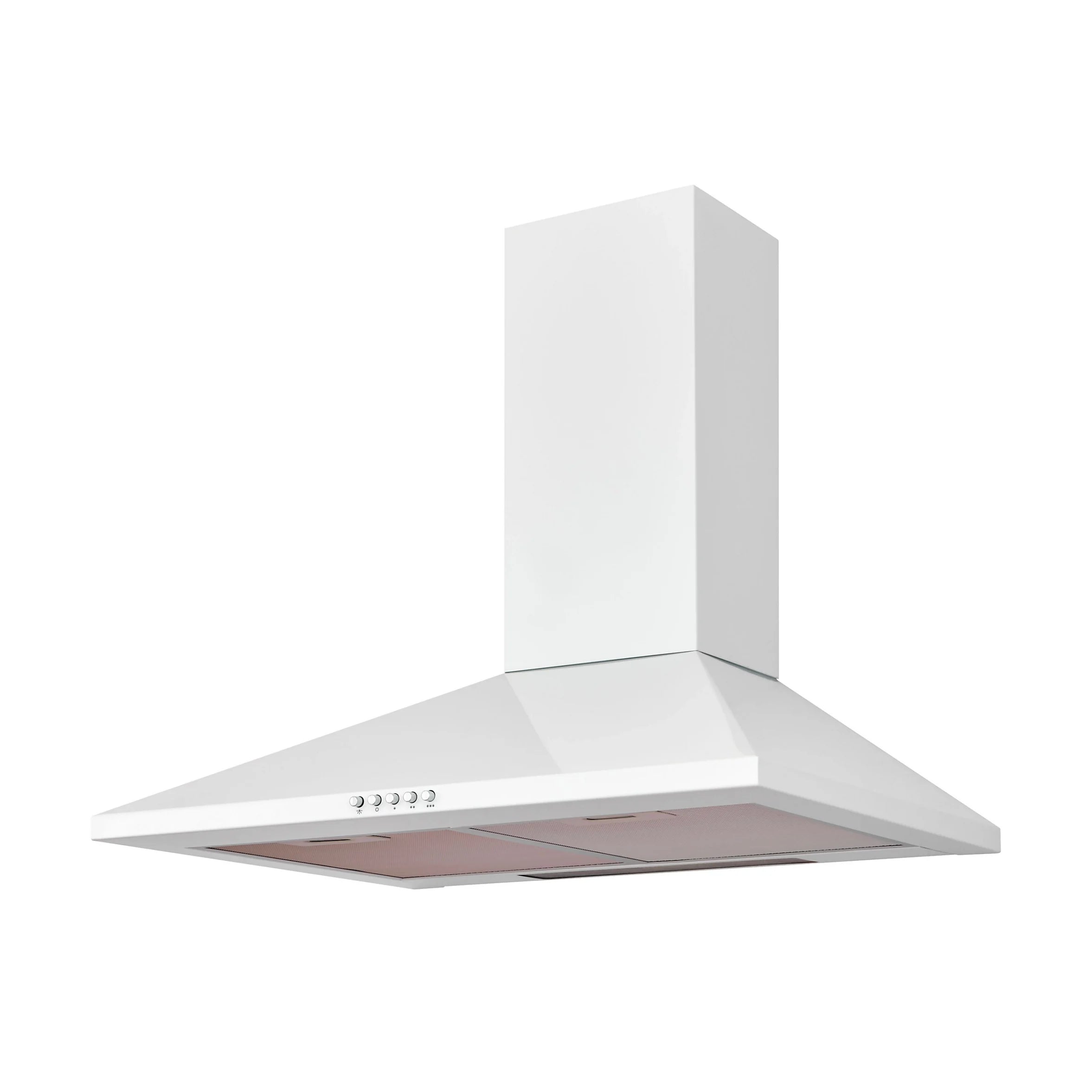 CHW60 White Steel Chimney Cooker hood, (W)60cm Cosmetic marks 7497