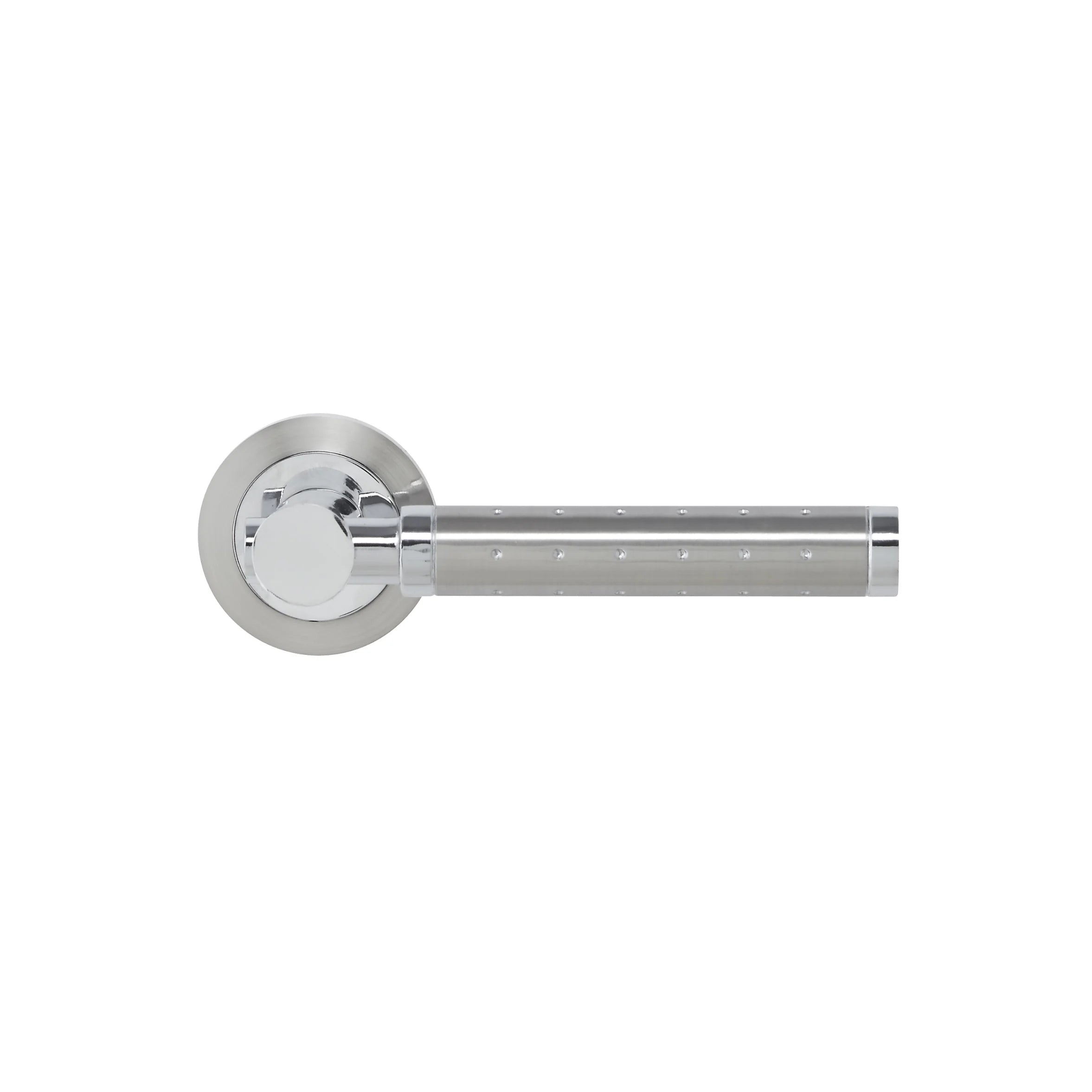 Colours Brigg Nickel effect Aluminium Straight Latch Door handle (L)132.8mm-8662