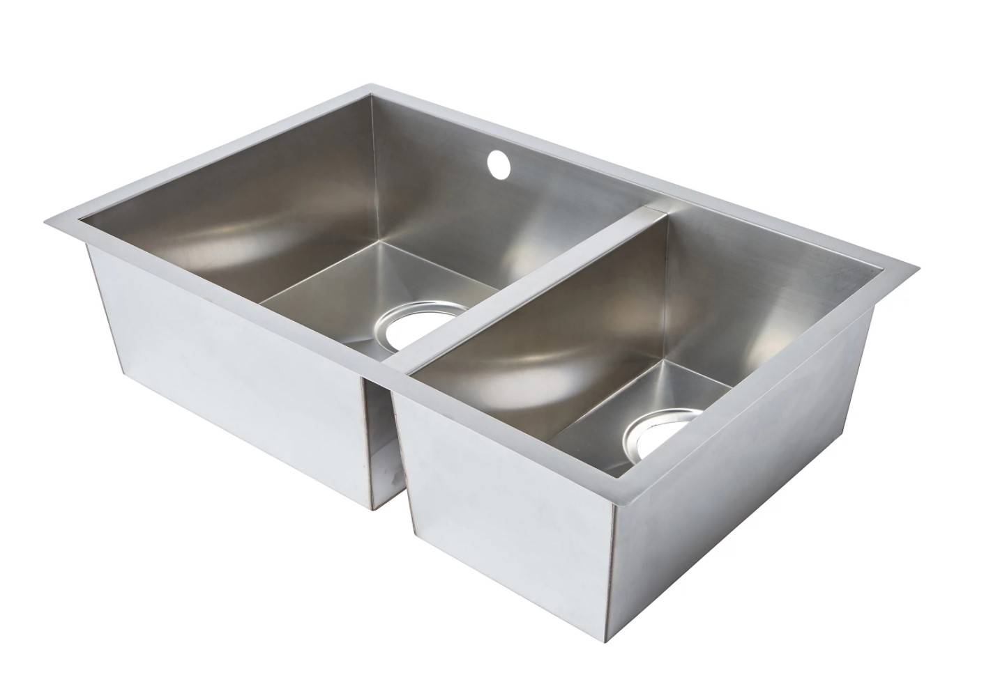 Cooke & Lewis Cajal Stainless steel Rectangular Sink 1.5 Bowl Kitchen Sink & drainer 1804