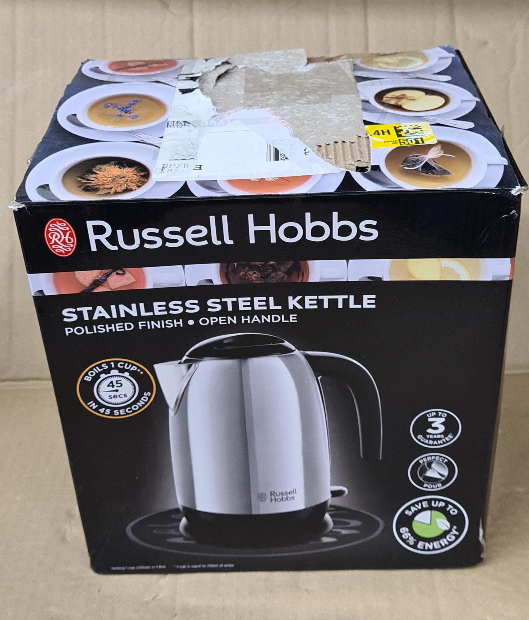 Russell Hobbs Electric Kettle Polished Stainless Steel , 1.7 Litre 23911-4856U
