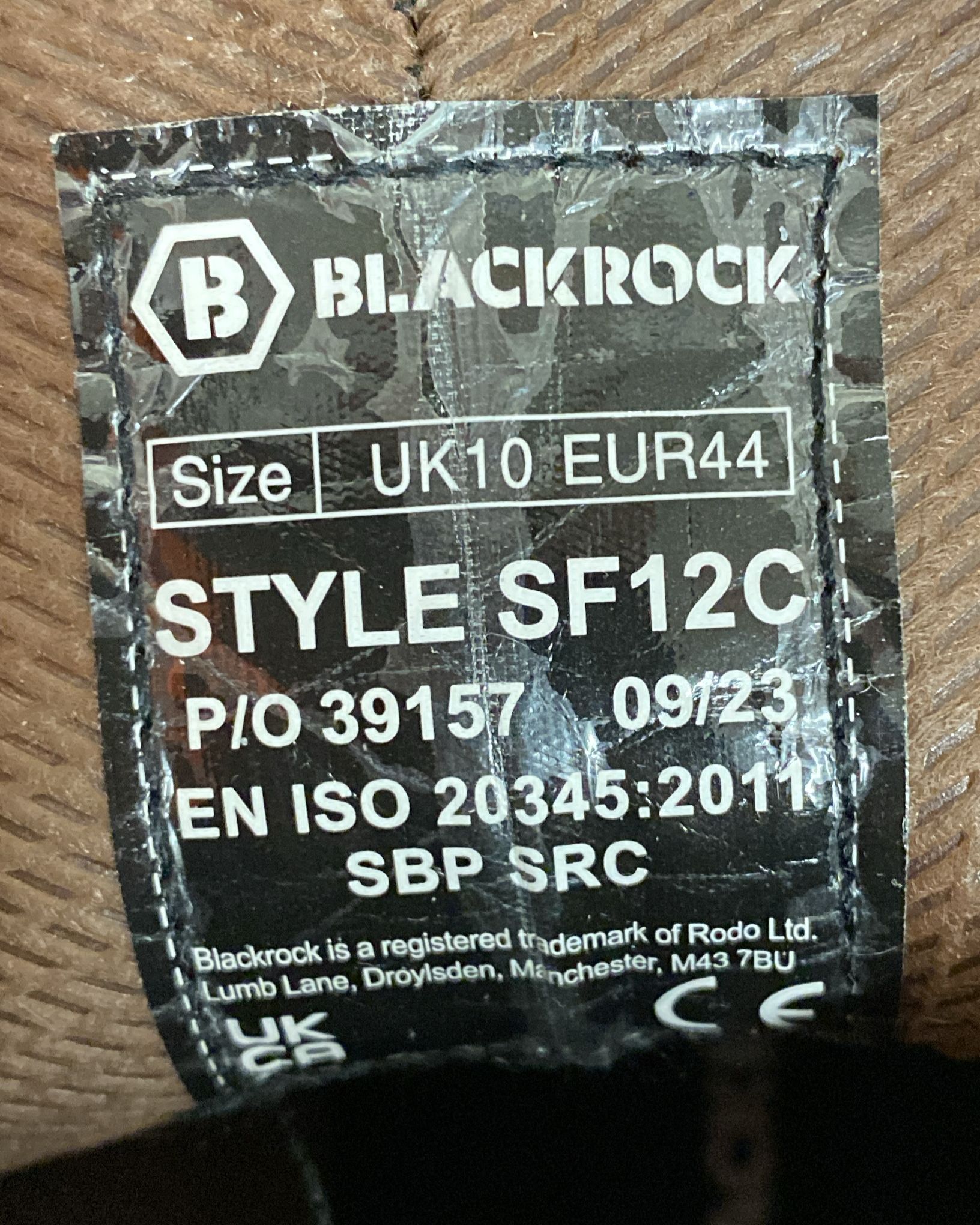 Blackrock SF12C Safety Boot-Brown-Size - UK 10, EUR 44-1044