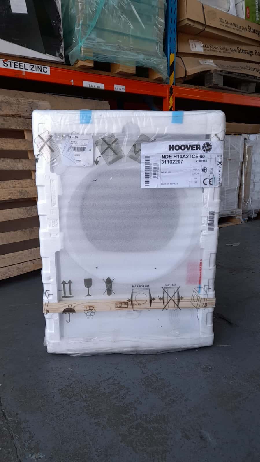 Hoover H-DRY 500 ND H10A2TCE White Freestanding Heat pump Tumble dryer WiFi enabled, 10kg 0140