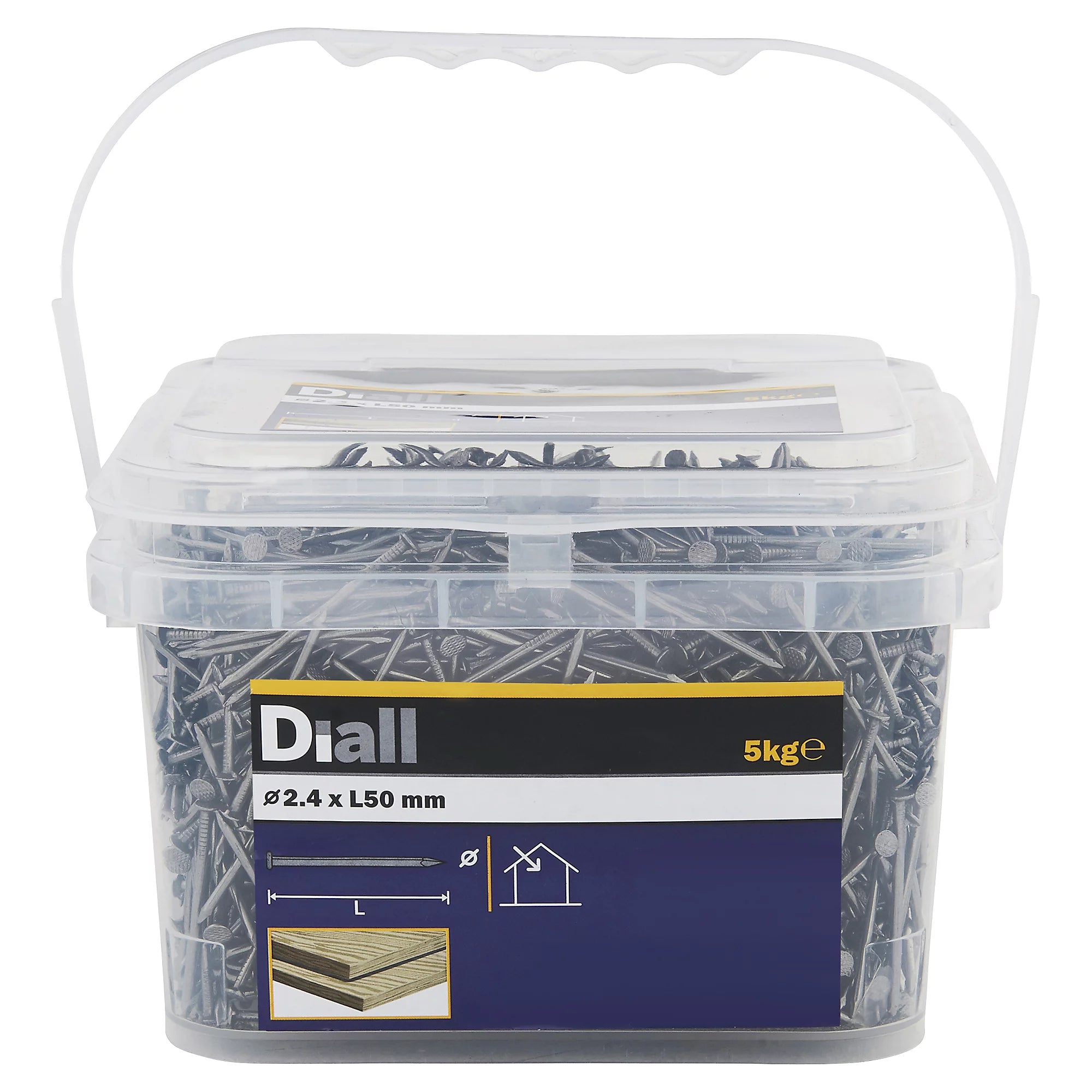 Diall Round wire nail (L)50mm (Dia)2.4mm 5kg 2500