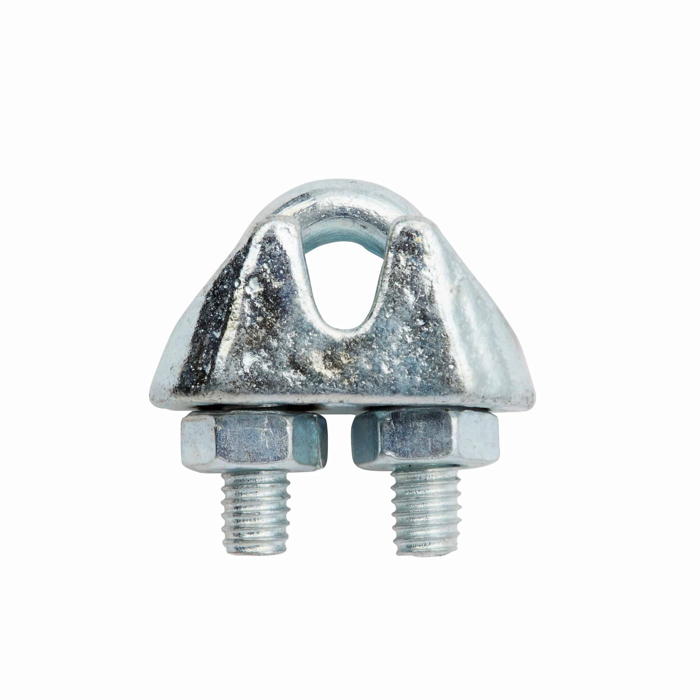 Diall Zinc-plated Steel Wire rope clamp (L)90mm, Pack of 2 8813