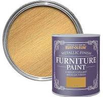 Rust-Oleum Furniture paint,Gold effect-125ml-2438